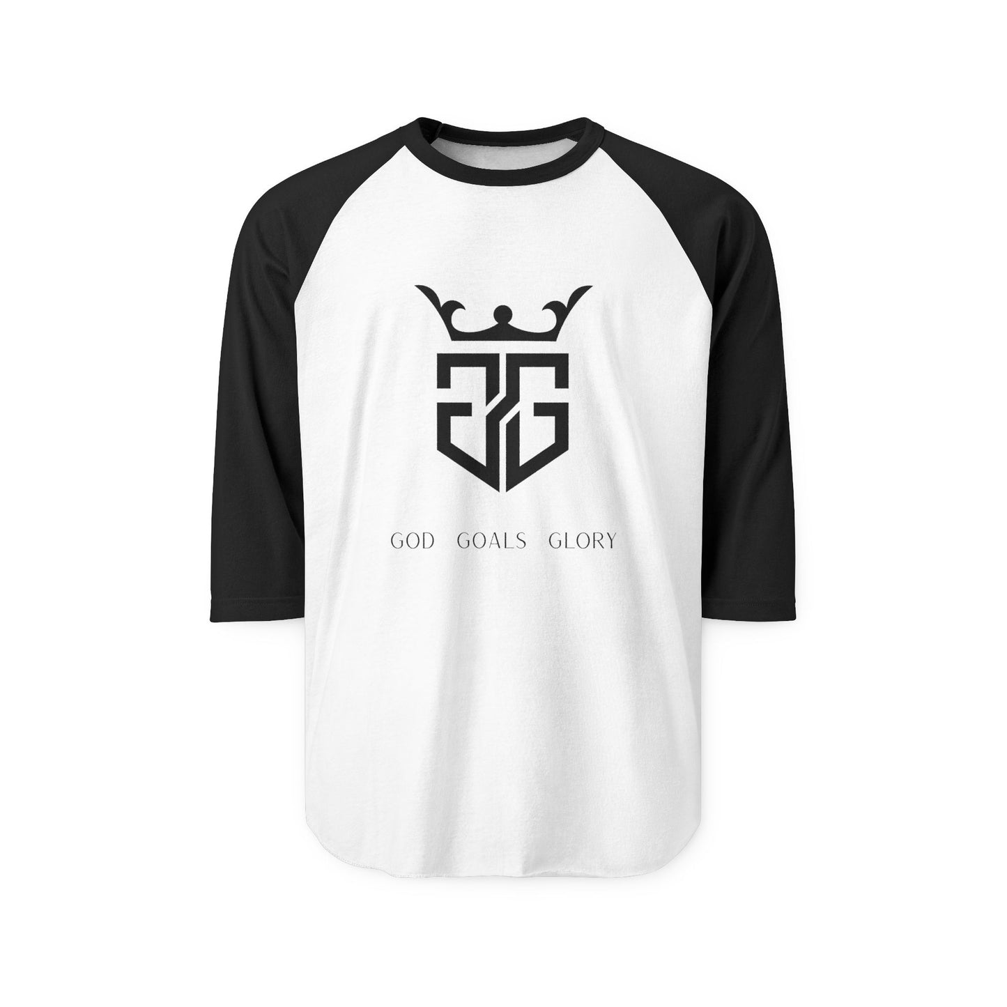 Faith-Inspired Unisex Raglan Shirt, Positive Vibe Tee, God Goals Glory Top, faith inspired Casual Wear, Gift for Believers