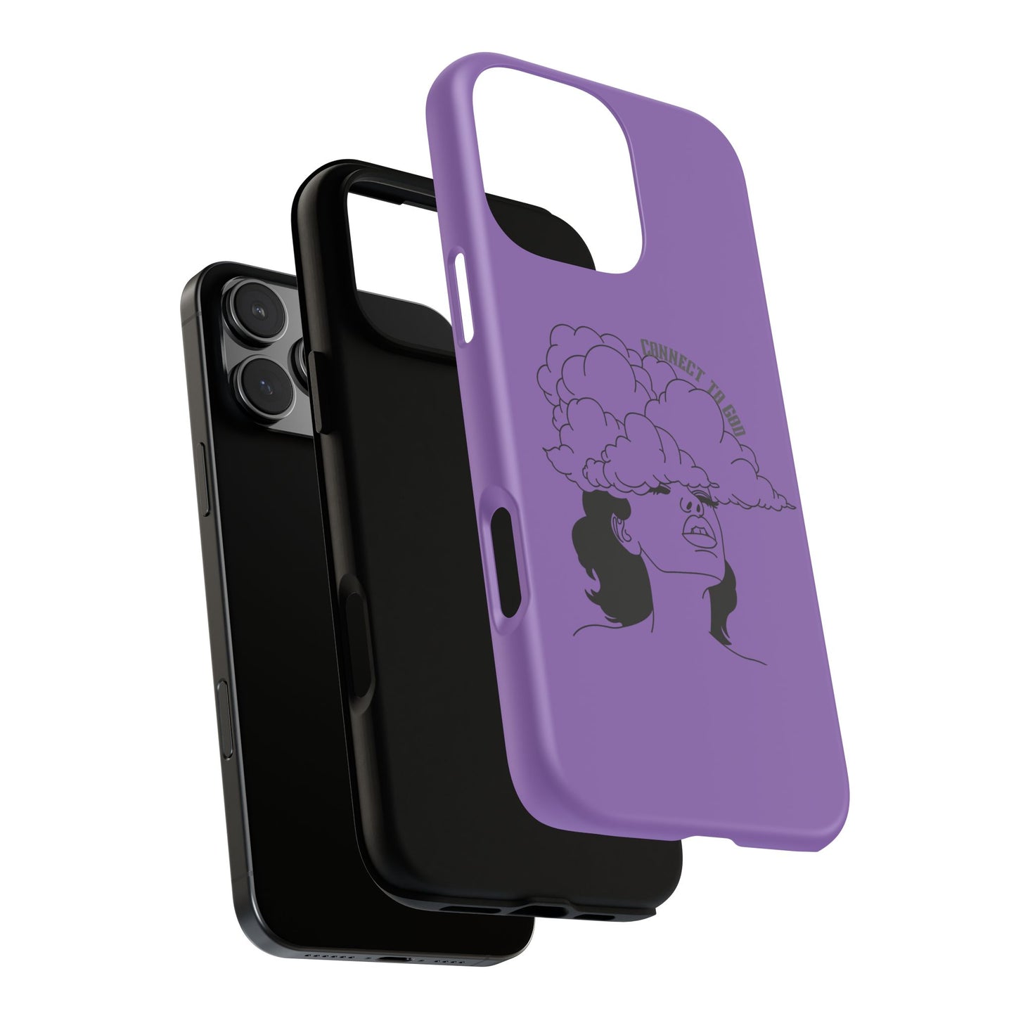 Purple Art Phone Case, Tough Cases for believers, Unique Phone Cover, Gifts for friends, Trendy Phone Accessories