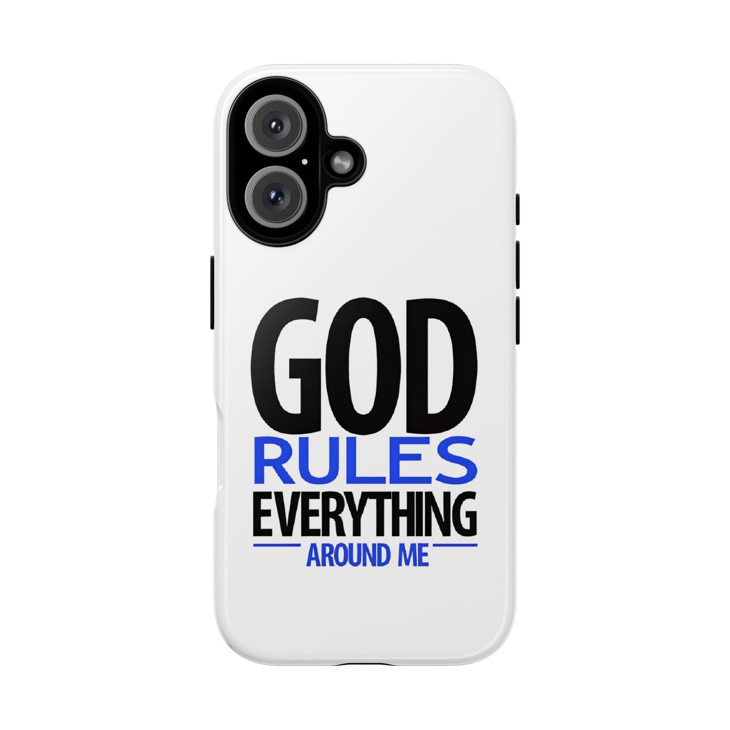 God Rules Tough Phone Case, trending phone cases, Religious Gift, spiritually themed Accessory, Inspirational Phone Case, Faith-Based phone Case