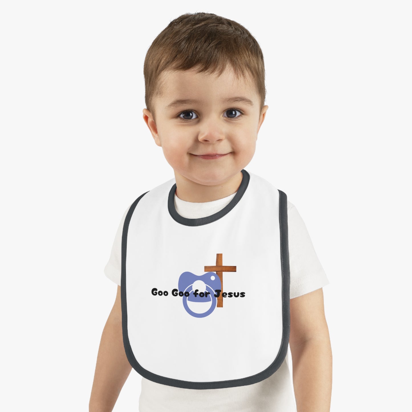 Cute faith inspired Baby Bib, Goo Goo for Jesus Baby Bib, Religious Baby Gift, Infant Eating Bib, Baby Shower Gift, Christian Parenting Essential