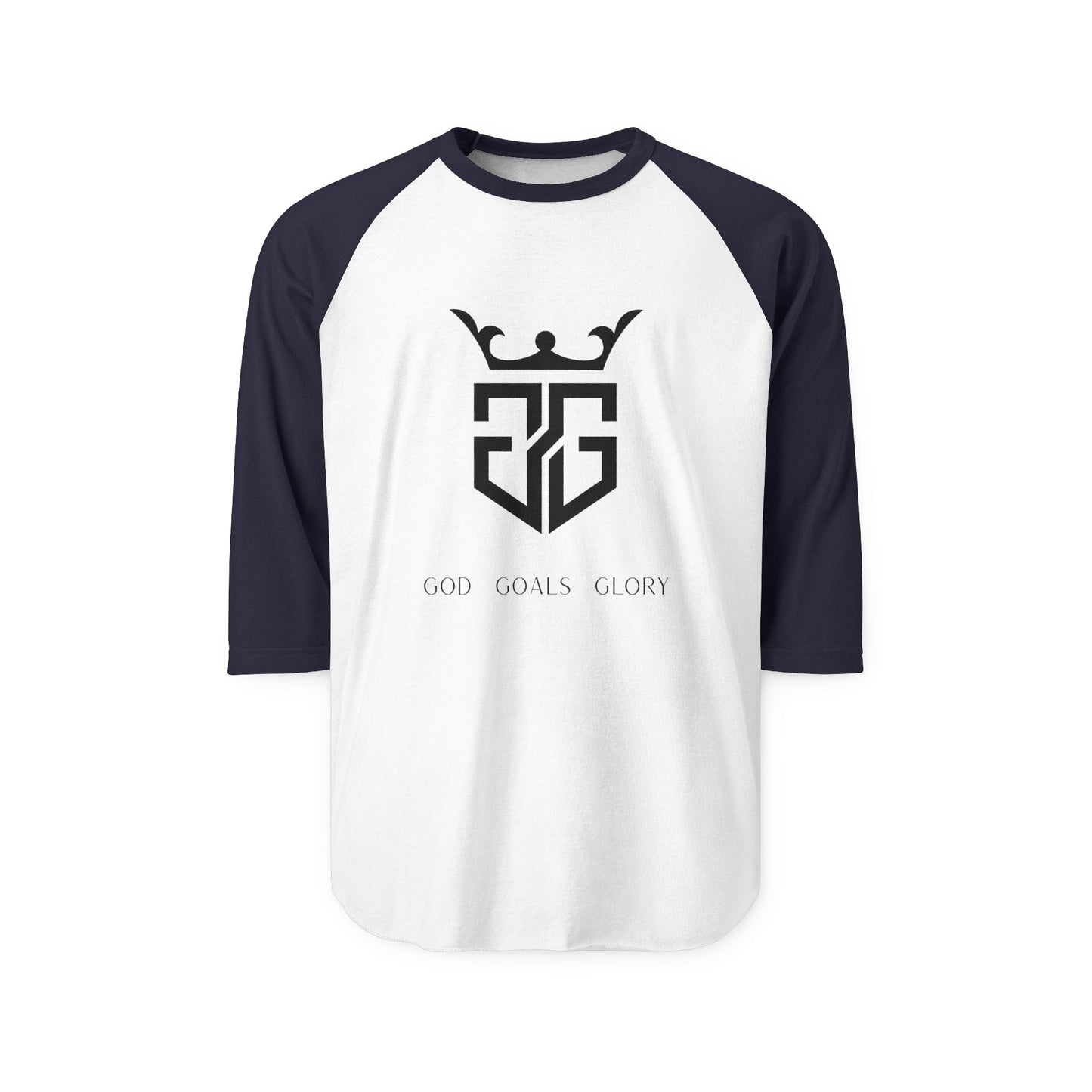 Faith-Inspired Unisex Raglan Shirt, Positive Vibe Tee, God Goals Glory Top, faith inspired Casual Wear, Gift for Believers