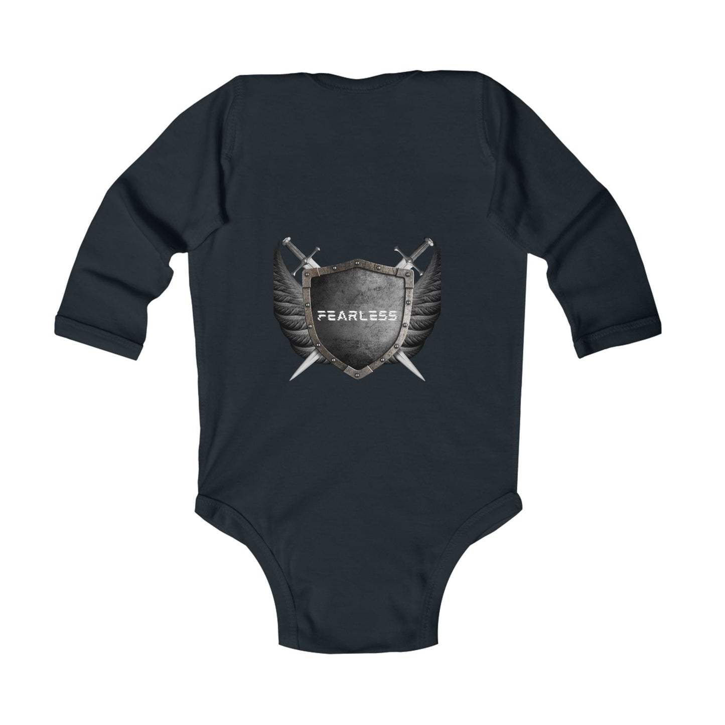 Fearless Infant Long Sleeve Bodysuit - Cute Baby Outfit, Fierce Baby Clothes, Unisex Baby Gifts, Baby Shower Gift, New Parent Essentials