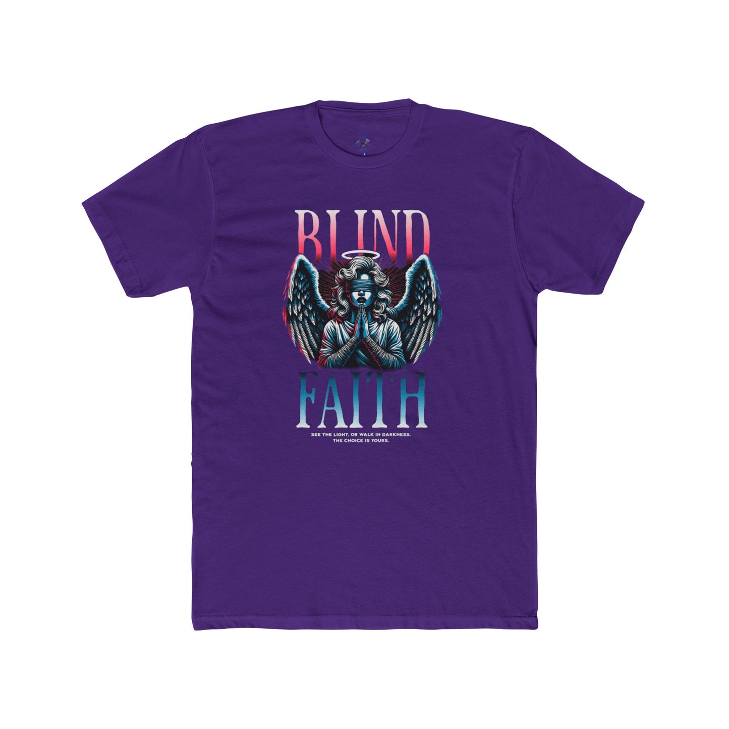 Blind Faith Unisex Cotton Crew Tee, trending Graphic T-Shirt, Faith based Casual Wear, Faith-Inspired Apparel, Unique Gift for believers