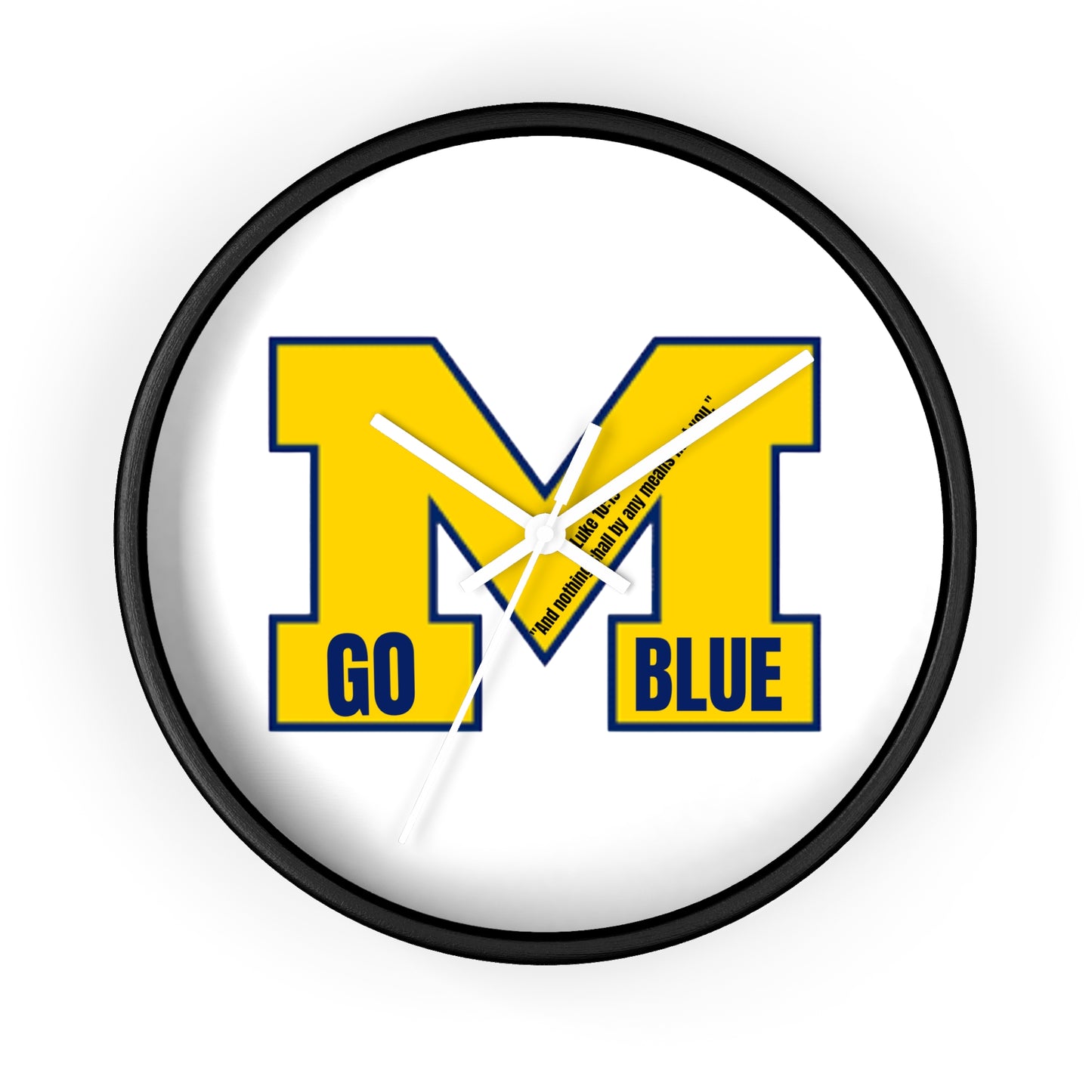 University Security Wall Clock - Go Blue Decor, College Room Essential, Sport Fans Gift, university School Pride, Graduation gift , Game Day accessories gifts