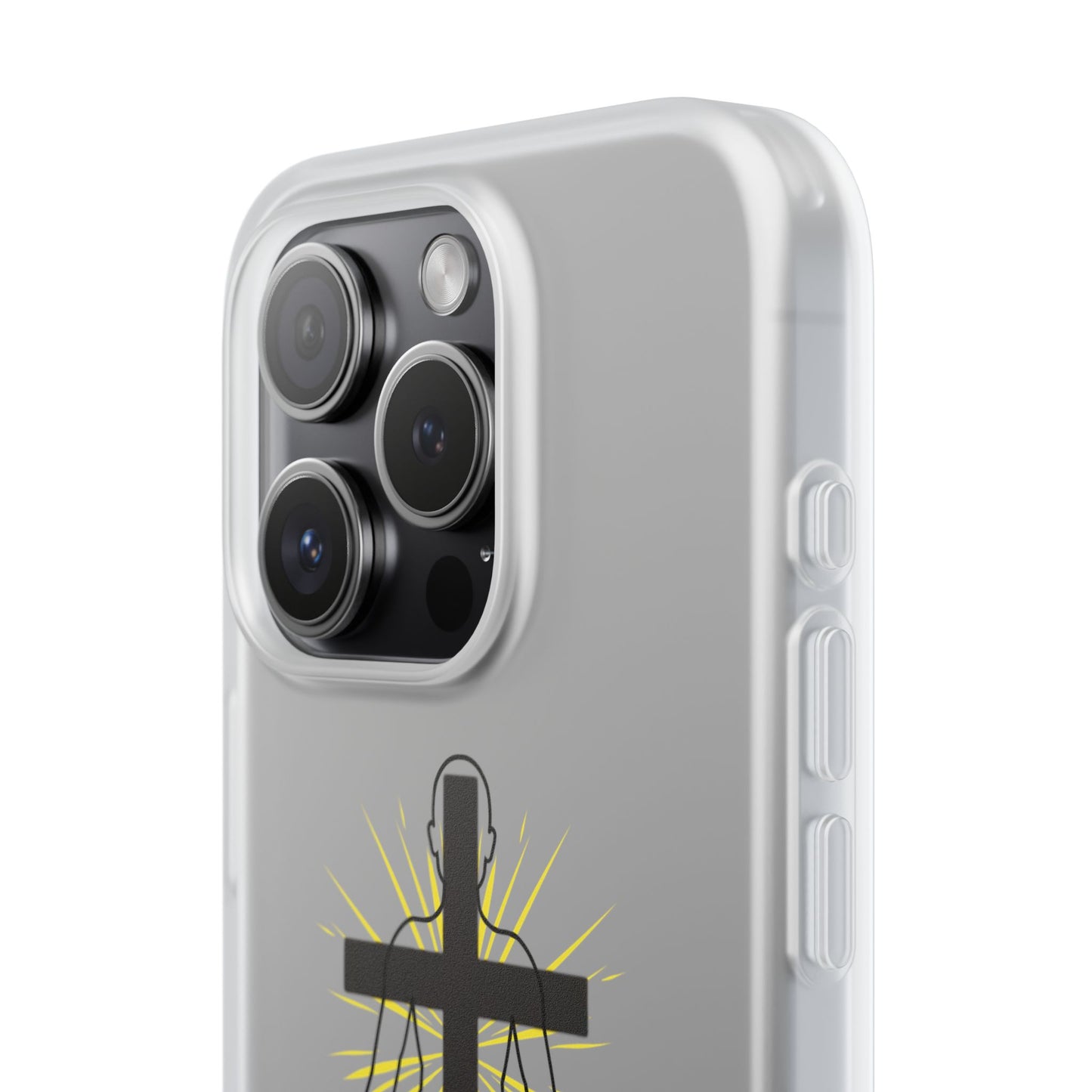 Spiritual healing Flexi Case, Motivational Phone Cover, Inspirational Gift idea, Cross Design Cell Phone Case, Unique Tech Accessory