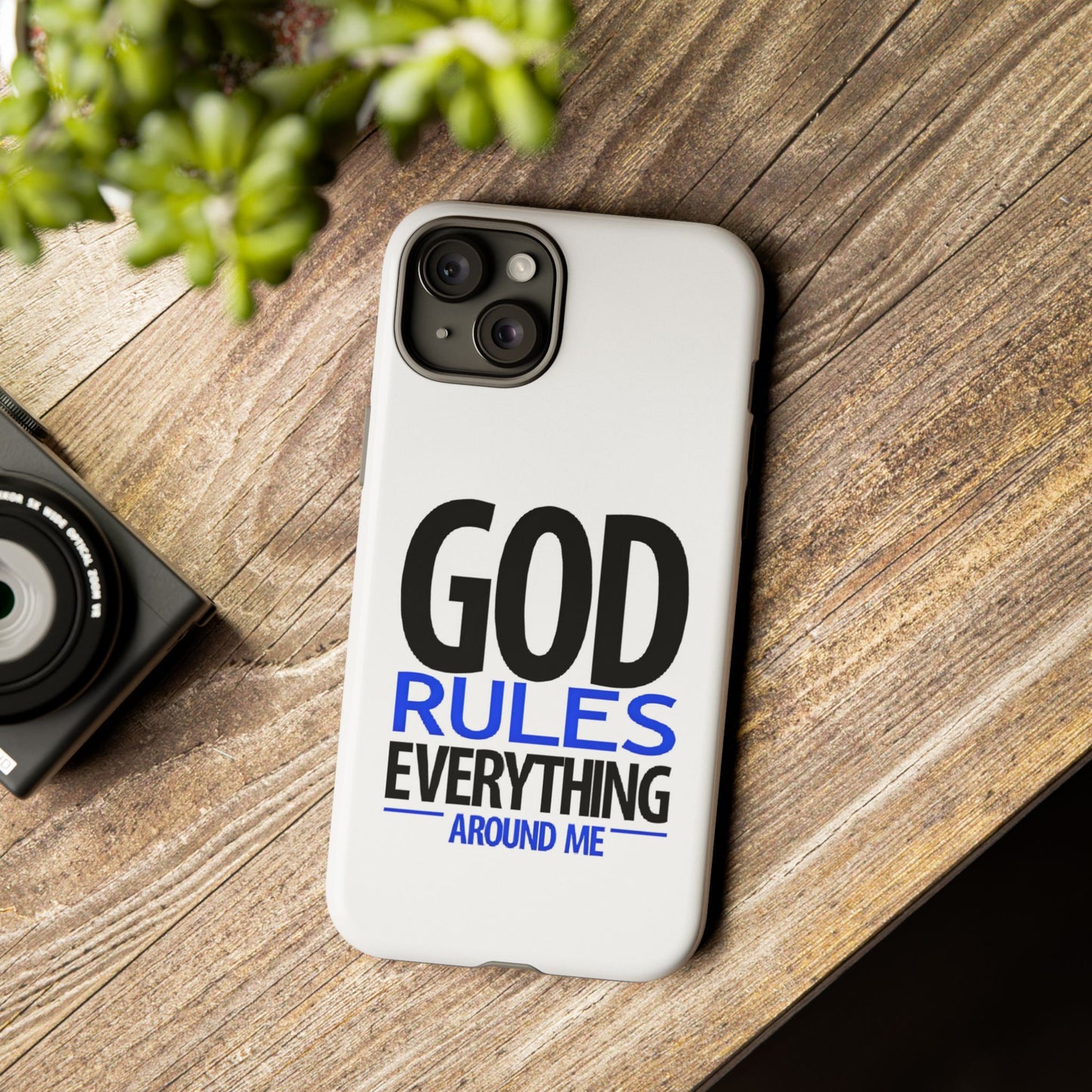 God Rules Tough Phone Case, trending phone cases, Religious Gift, spiritually themed Accessory, Inspirational Phone Case, Faith-Based phone Case