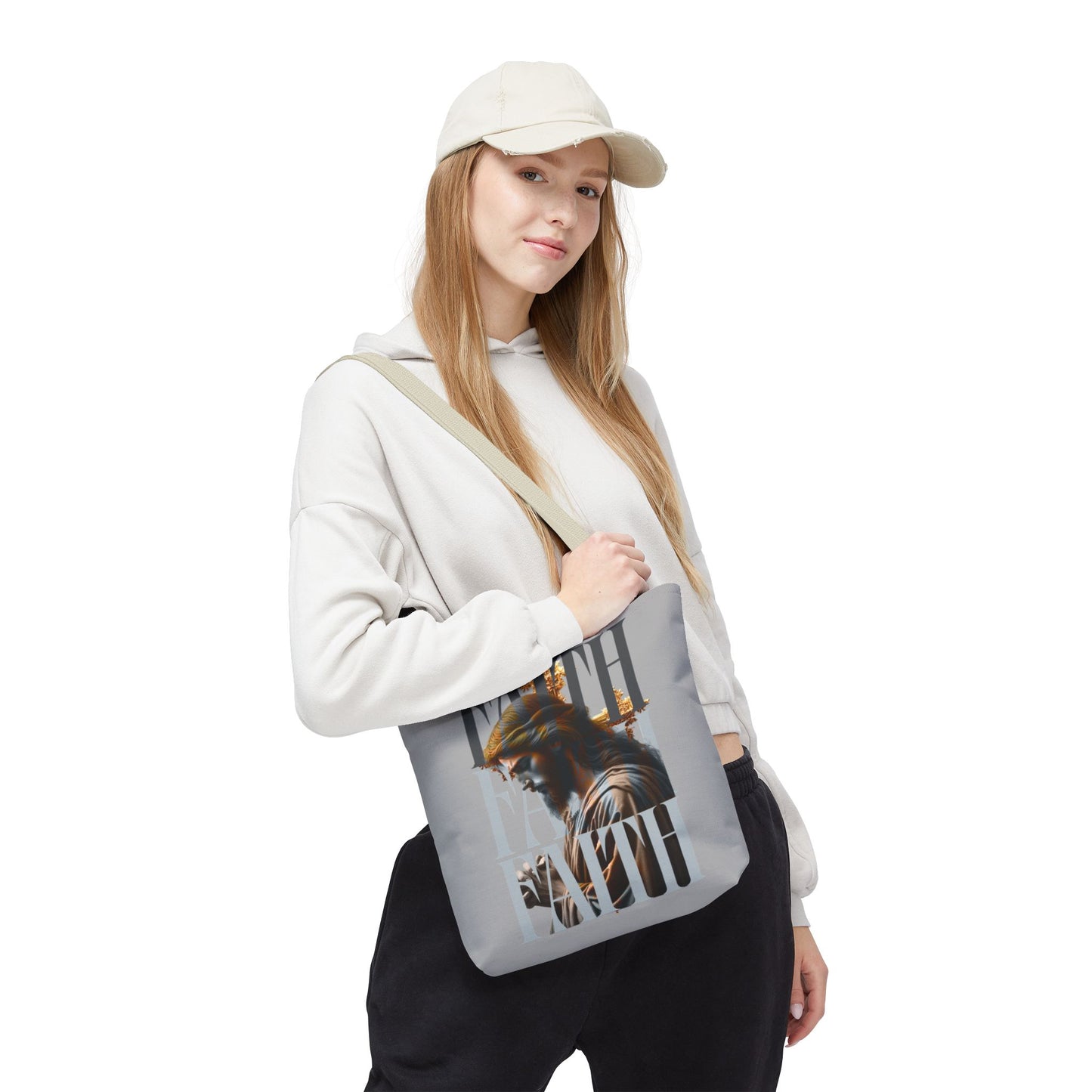 Faith themed Tote Bag for Daily wear, Reusable Shopping Bag, Christian Gift for any occassion, Affirmation Accessory, Stylish Faith Bag