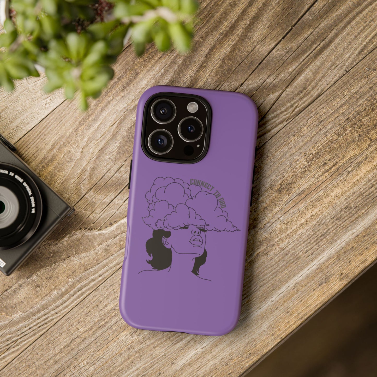 Purple Art Phone Case, Tough Cases for believers, Unique Phone Cover, Gifts for friends, Trendy Phone Accessories