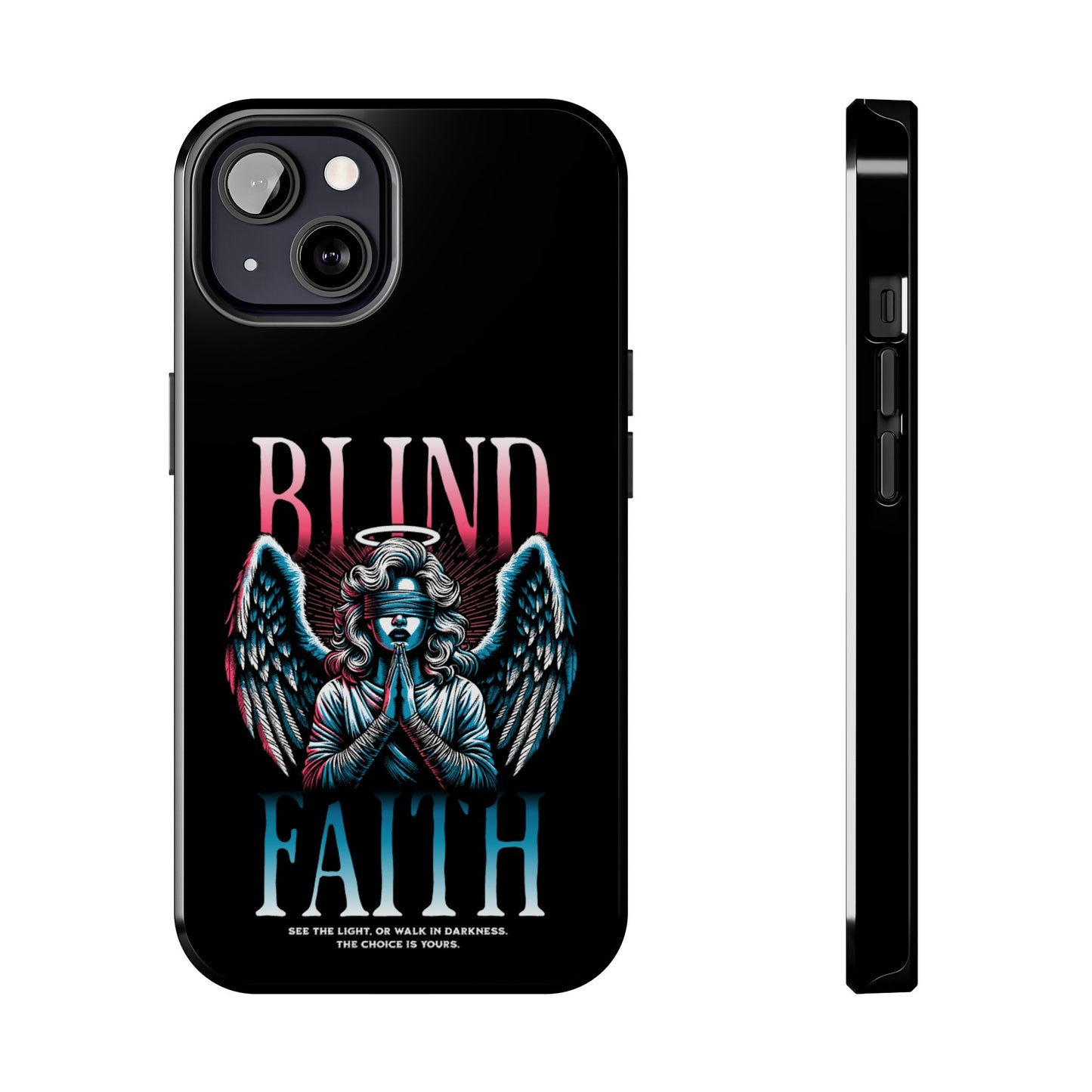 Angelic Blind Faith Phone Case | Tough Phone Cases, Angel Design, everyday Gifts, Faith-Based, Protection Case, trending smartphone cases