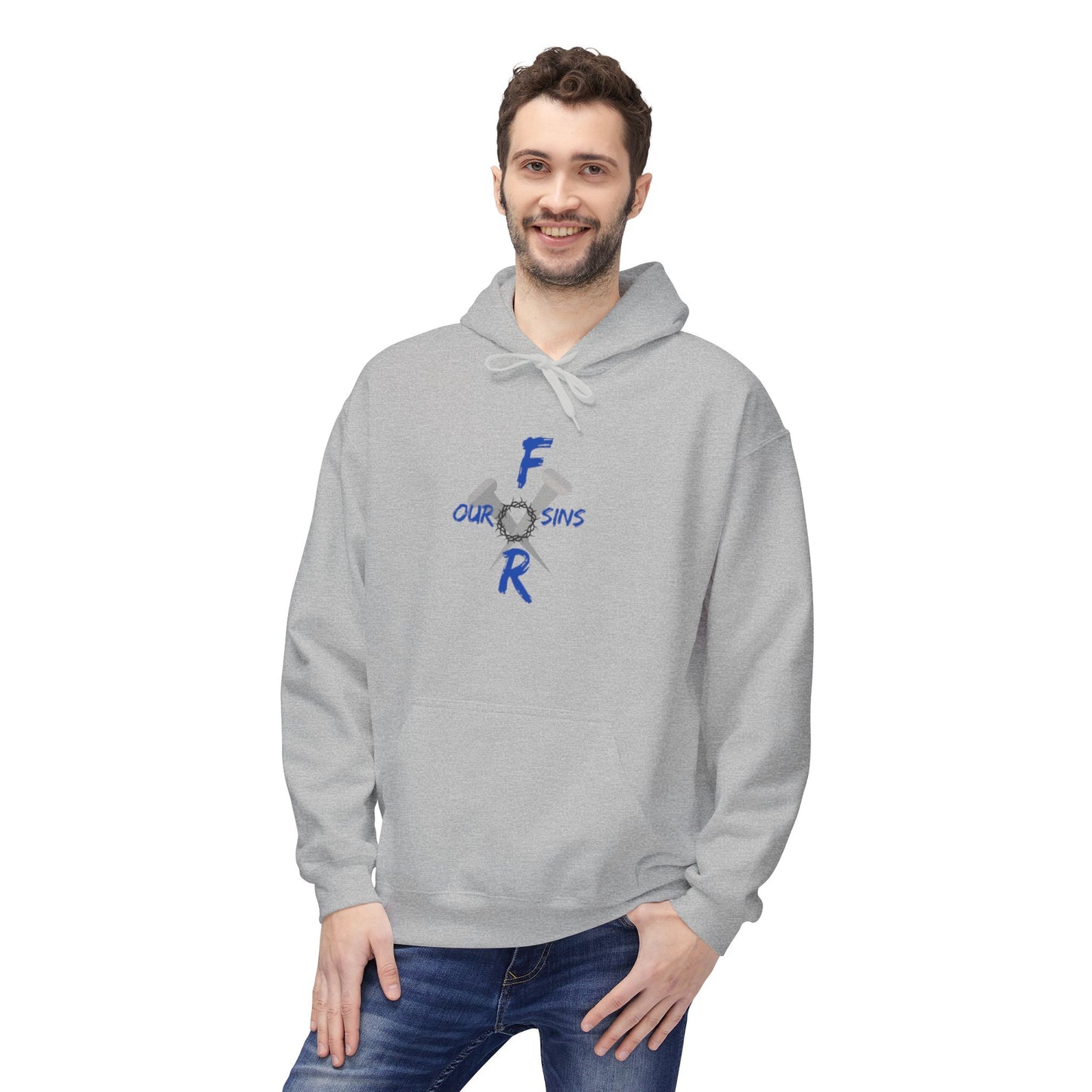 Unisex logo Fleece Hoodie - Cozy Gift for Friends, Motivational Apparel, Casual Wear, Birthday Present, Everyday Comfort