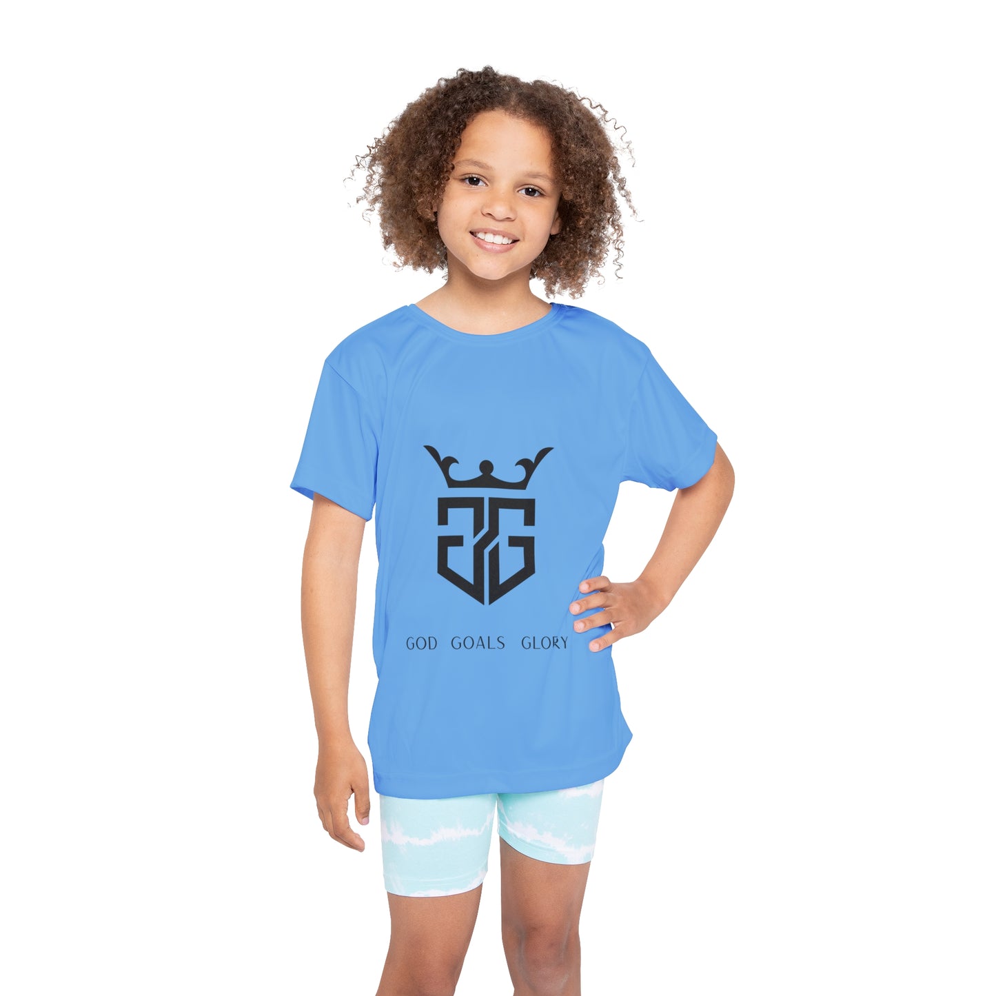 Kids faith inspired Sports Jersey, Youth Athletic Tee, Soccer Shirt, Sportswear for Kids, Activewear for Children, Team Spirit Jersey, Birthday Gift Idea