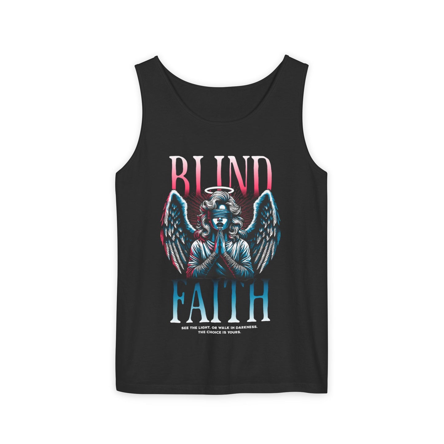 Stylish Unisex Graphic Tank Top - trendy Summer Attire, Casual Wear for everyday, Music Festivals, Gift Idea, Angel Theme