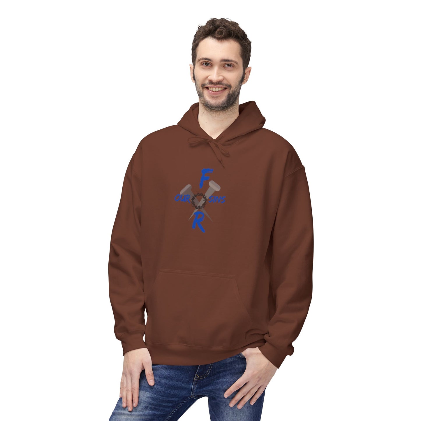 Unisex logo Fleece Hoodie - Cozy Gift for Friends, Motivational Apparel, Casual Wear, Birthday Present, Everyday Comfort