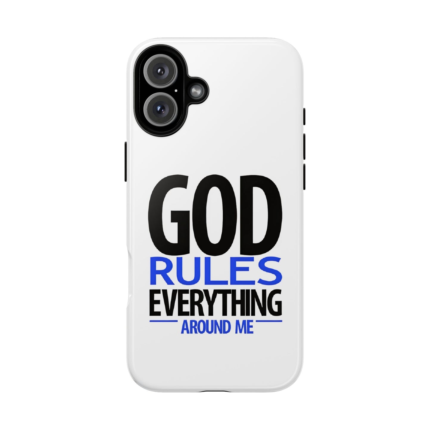 God Rules Tough Phone Case, trending phone cases, Religious Gift, spiritually themed Accessory, Inspirational Phone Case, Faith-Based phone Case