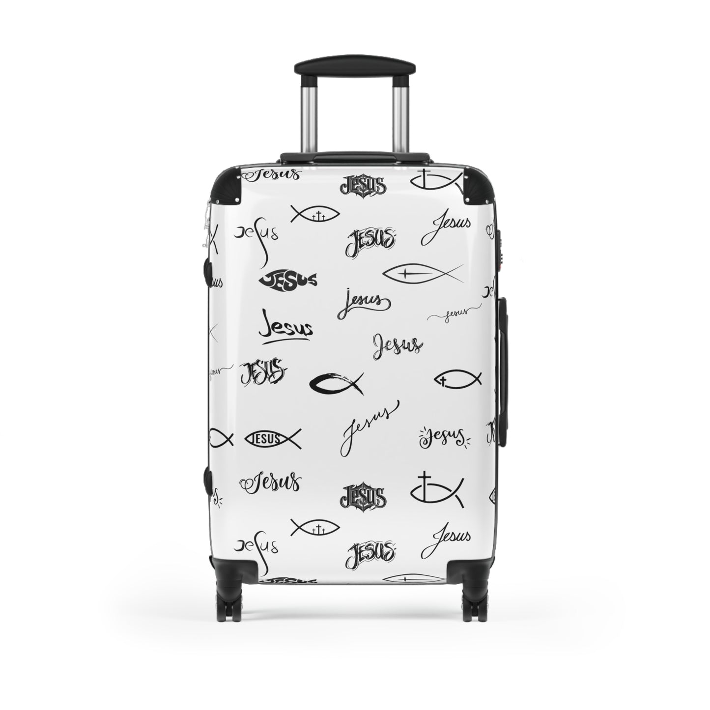 Stylish Travel Suitcase with Jesus Design, Christian Luggage, Faith-Inspired Carry-On, Religious Travel Gear, Perfect Gift for travelers who love jesus