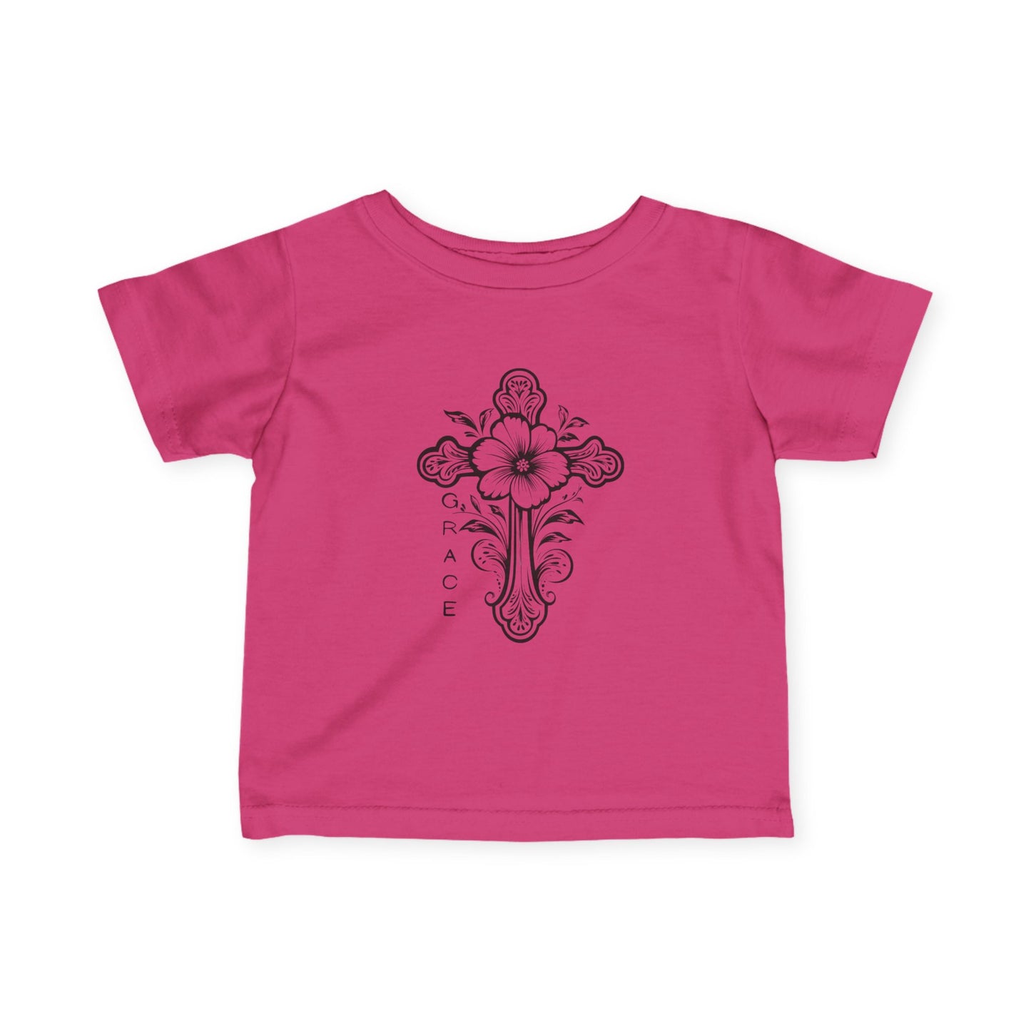 Baby faith inspired Graphic Tee with Floral Design, Infant T-Shirt, Cute Kids Clothing, Baby Shower Gift, Toddler Outfit, faith based Spring Fashion