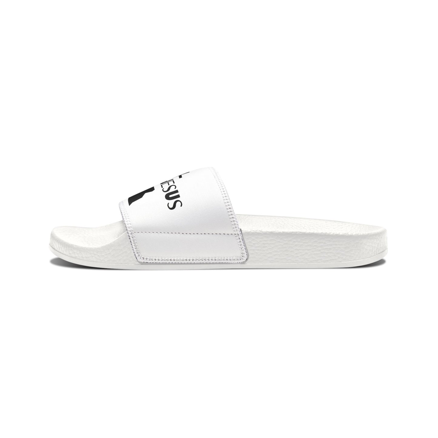 Faith-Inspired Youth Sandals | Removable-Strap Summer Footwear for Kids who love Jesus gift idea for religious kids, Comfortable Slide Slippers youth faith based apparel