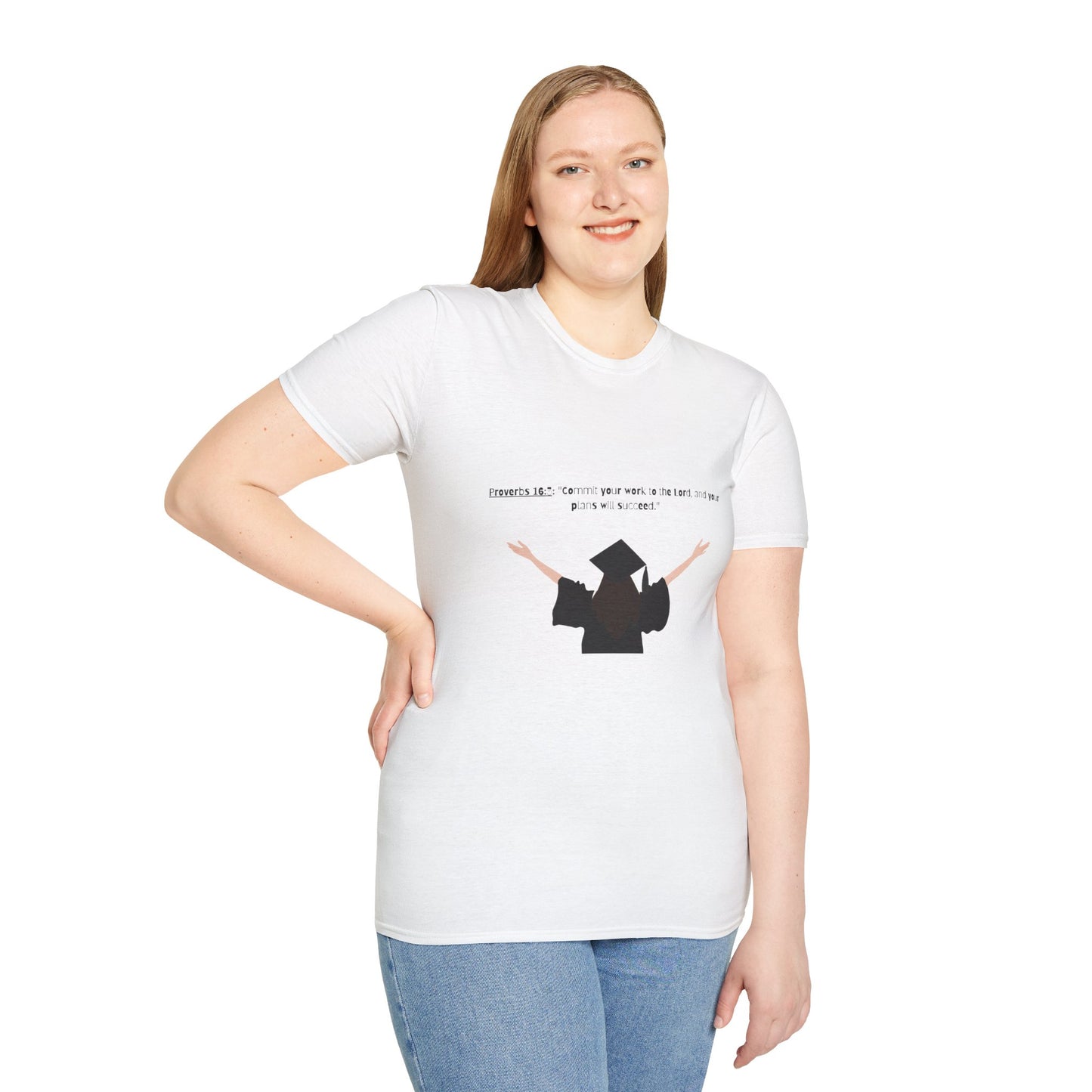 Bible verse Graduation Cap Unisex T-Shirt, faith inspired Achievement gifts Perfect for christian Graduates, Gift for Graduation Day