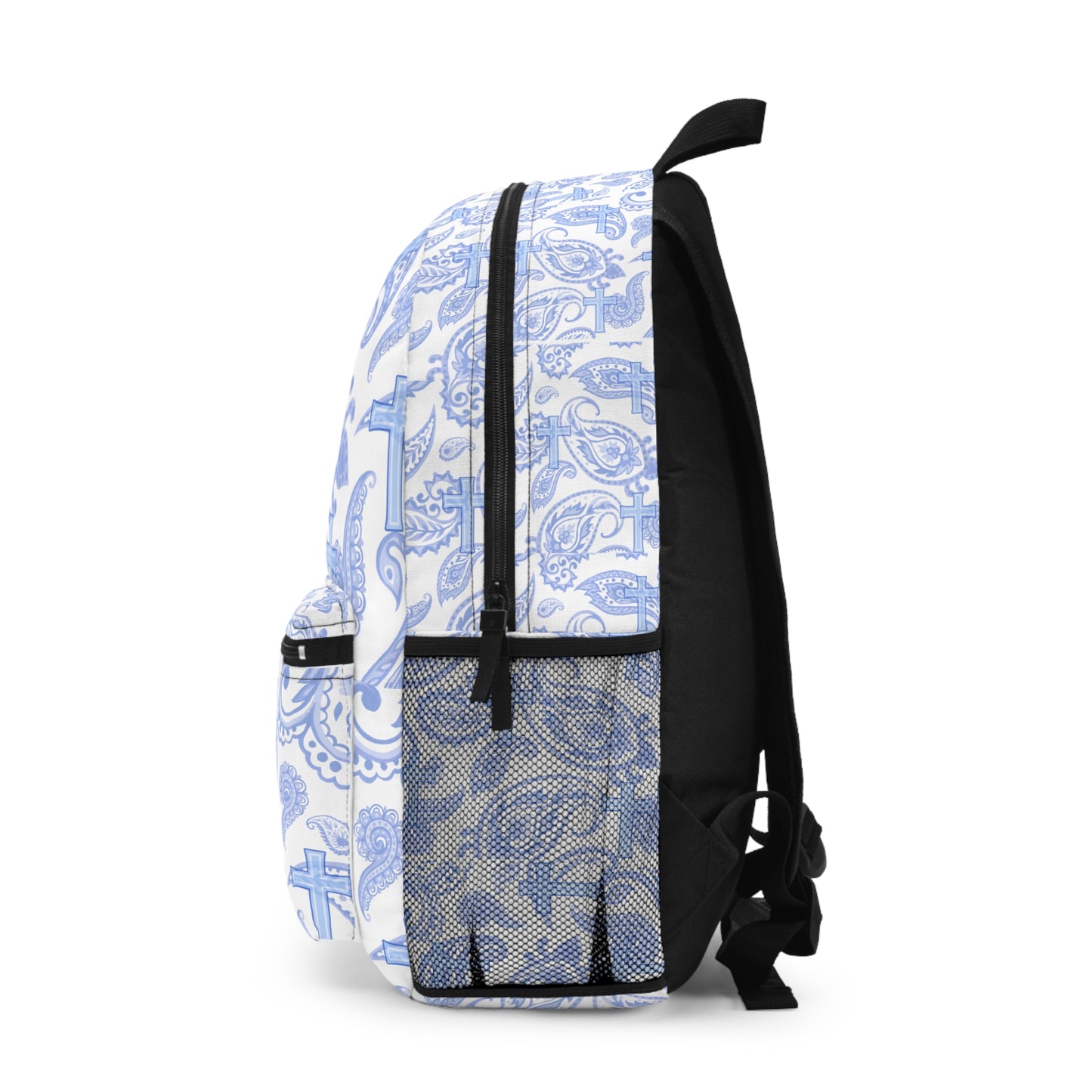 Paisley Cross Pattern Backpack, trending School Bag, Christian back to school, faith inspired school accessories, trending must have
