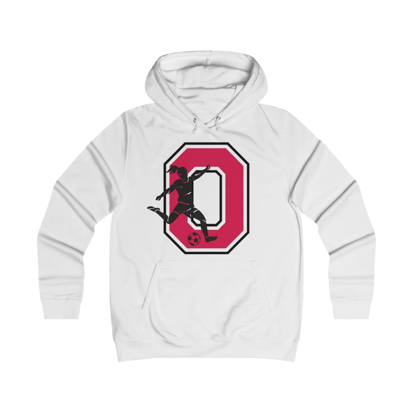 Ohio State themed Girlie College Hoodie - Sporty Casualwear, Perfect for College, Game Days, Gifts, Athletic Events, Everyday Comfort