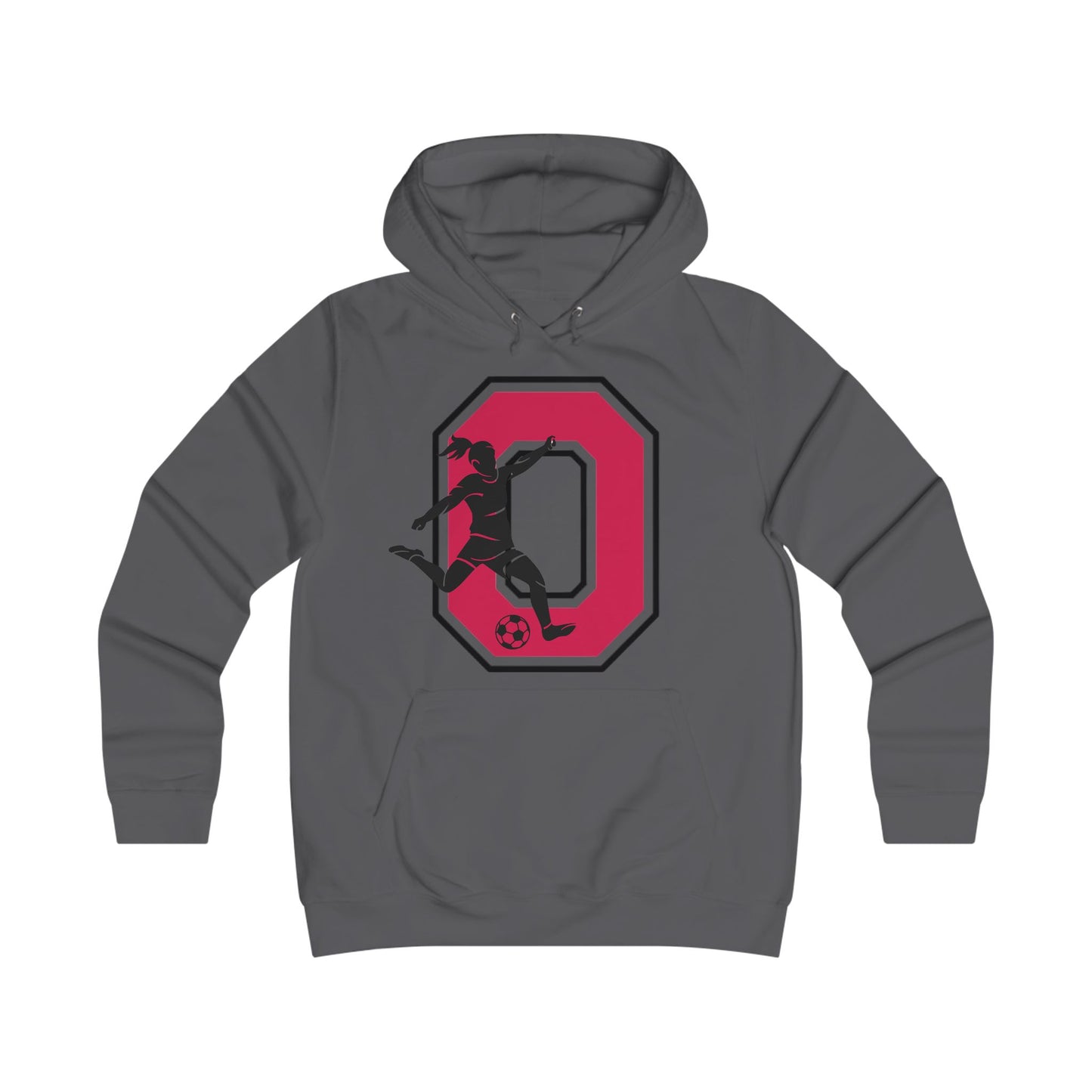Ohio State themed Girlie College Hoodie - Sporty Casualwear, Perfect for College, Game Days, Gifts, Athletic Events, Everyday Comfort