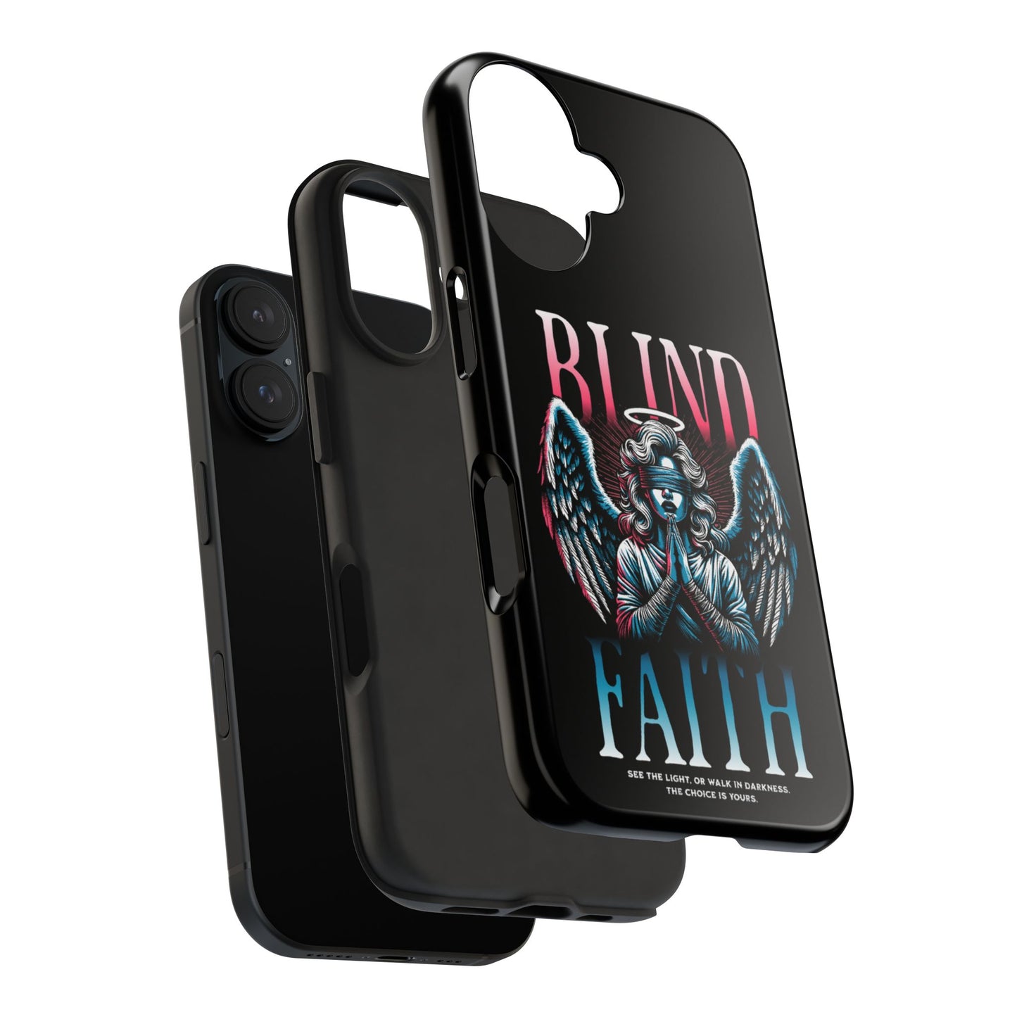 Angelic Blind Faith Phone Case | Tough Phone Cases, Angel Design, everyday Gifts, Faith-Based, Protection Case, trending smartphone cases