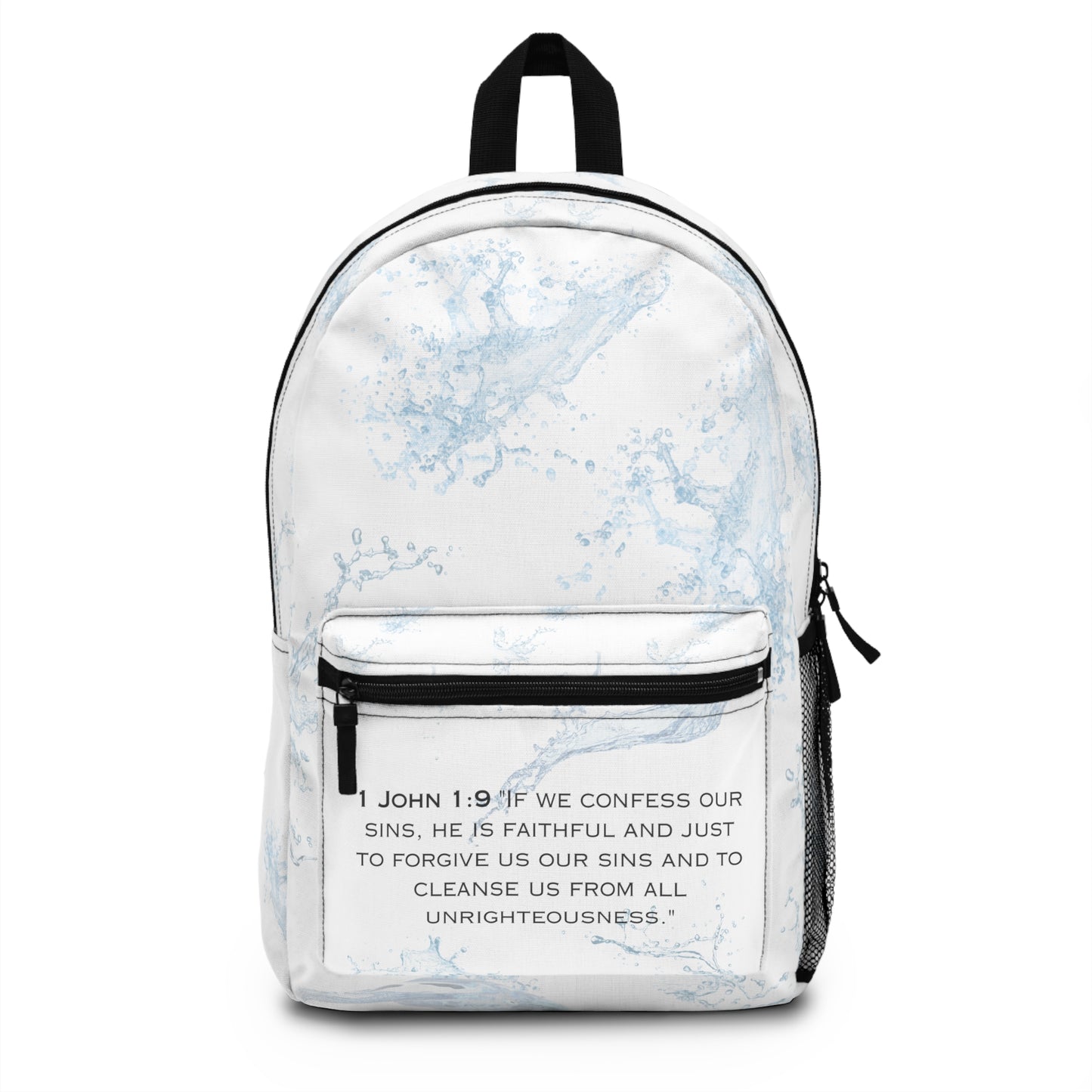 Inspirational Scripture Backpack for students, Motivational School Bag, Faith-Inspired travel backpack, Marble Design Backpack, Christian Gift Idea