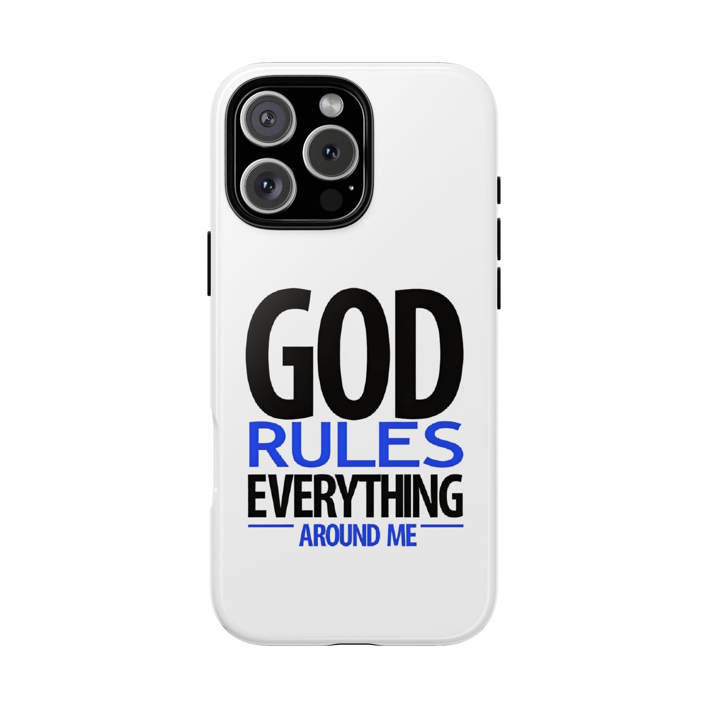 God Rules Tough Phone Case, trending phone cases, Religious Gift, spiritually themed Accessory, Inspirational Phone Case, Faith-Based phone Case