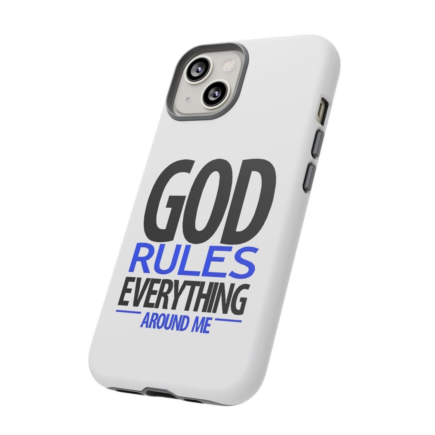 God Rules Tough Phone Case, trending phone cases, Religious Gift, spiritually themed Accessory, Inspirational Phone Case, Faith-Based phone Case