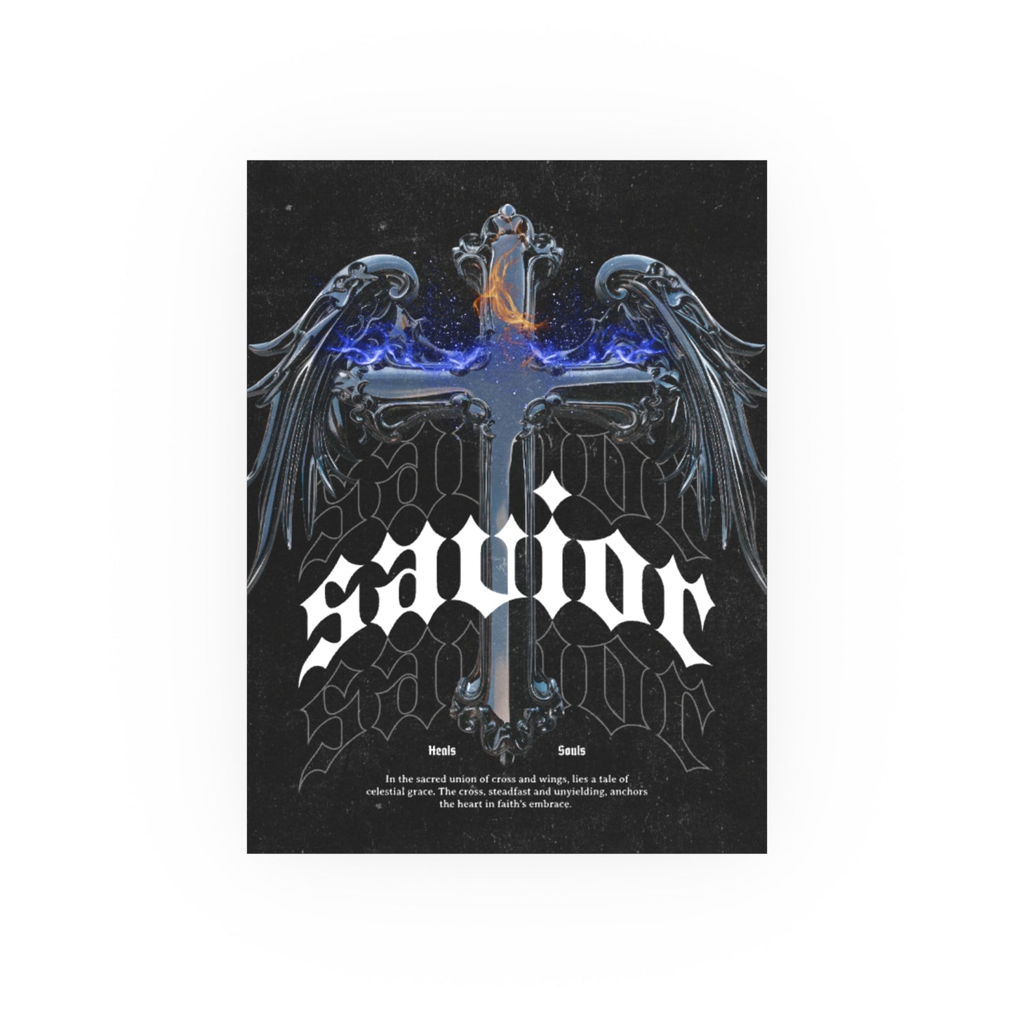 Savior Art Poster, spiritual Wall Decor, Aesthetic Room Decoration, faith inspired Home Art, Unique Gift Idea