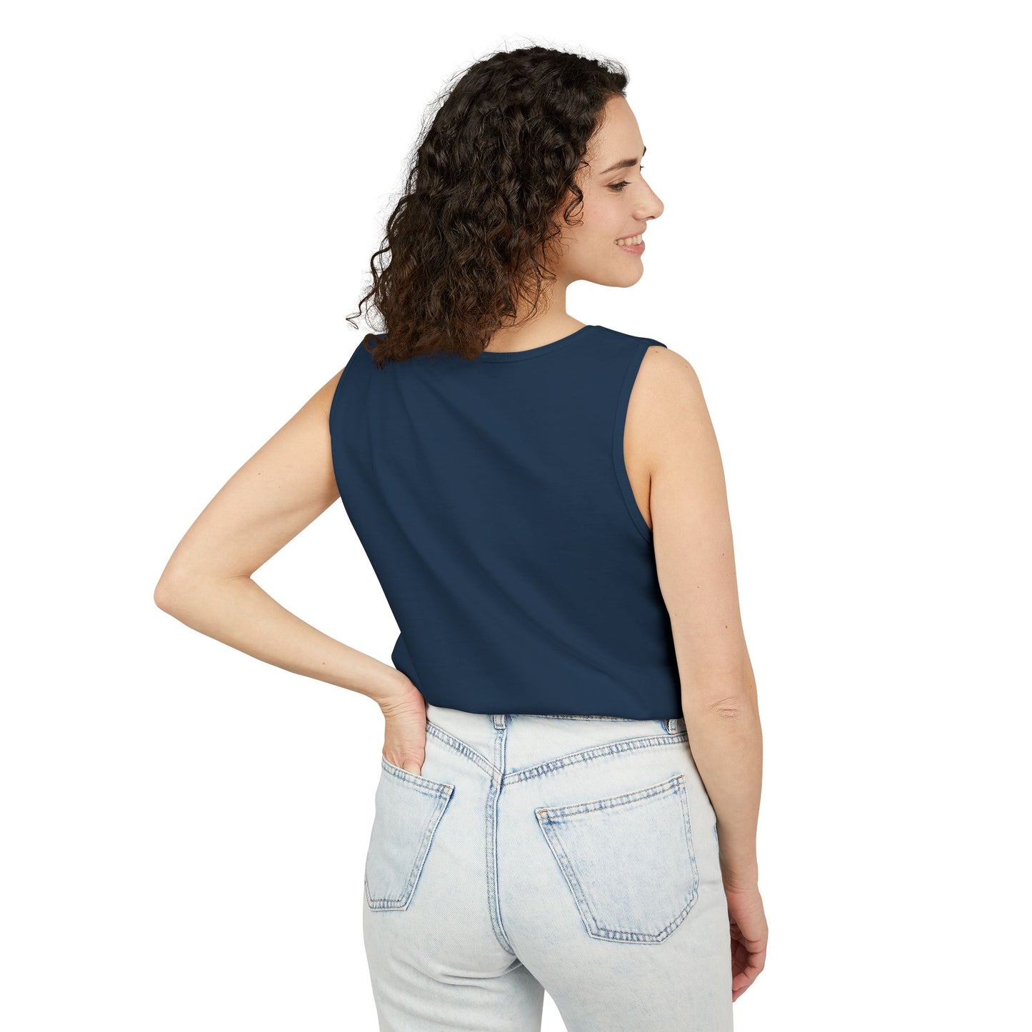 Stylish Unisex Graphic Tank Top - trendy Summer Attire, Casual Wear for everyday, Music Festivals, Gift Idea, Angel Theme