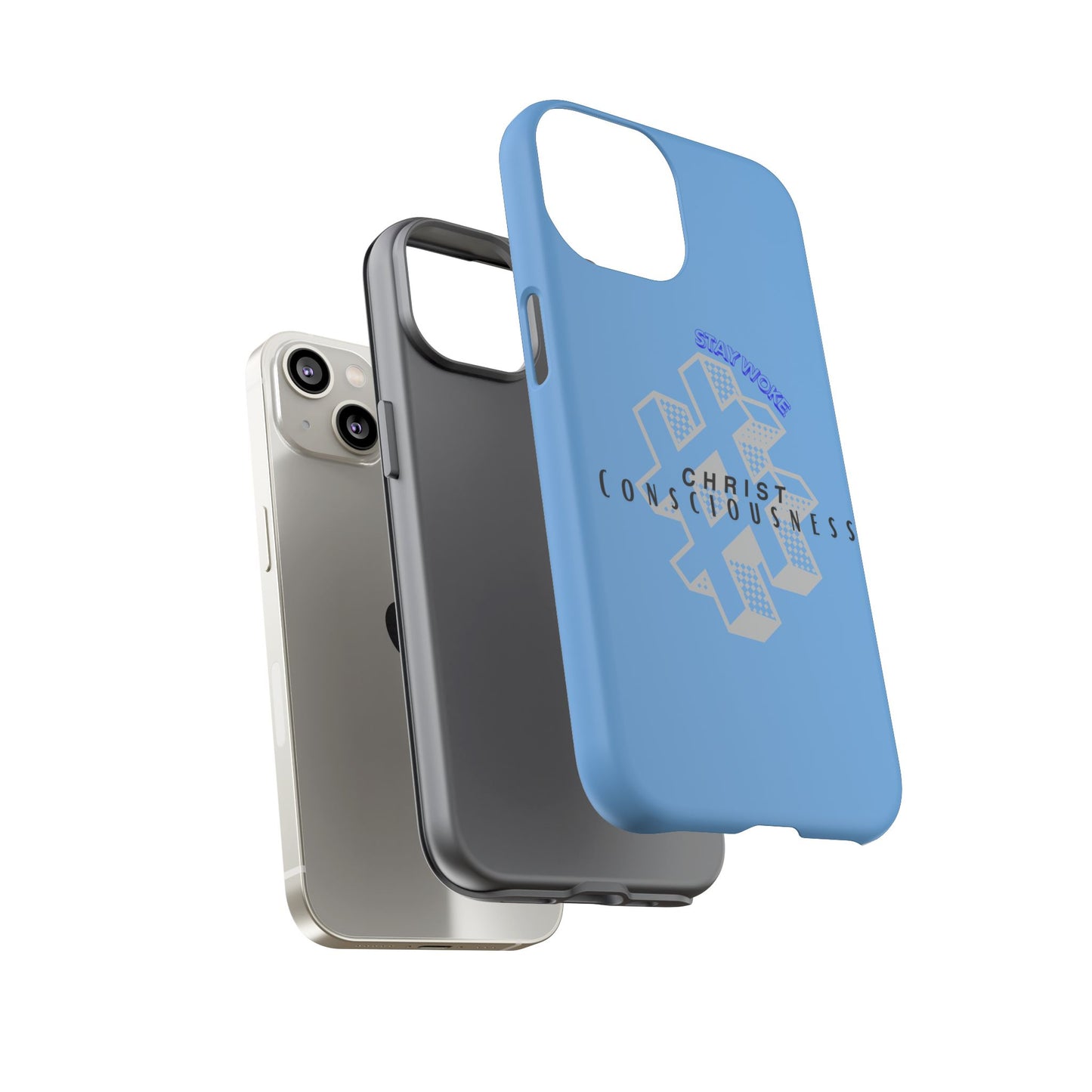 Hashtag Phone Case, Spiritual Gift, Faith-Based Accessory, Unique Tech Cover, Blue Phone Protector, trending tough cases, trending iPhone cases