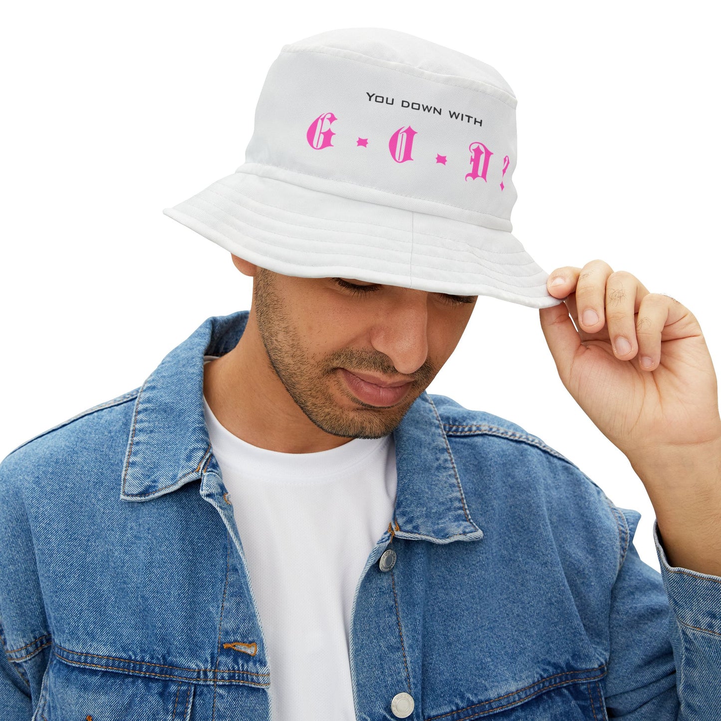 Trending bucket hat Christian themed bucket hat for believer gift idea for christian faith based fashion trends for music festival apparel