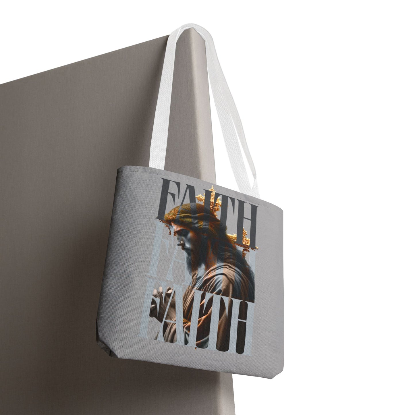 Faith themed Tote Bag for Daily wear, Reusable Shopping Bag, Christian Gift for any occassion, Affirmation Accessory, Stylish Faith Bag