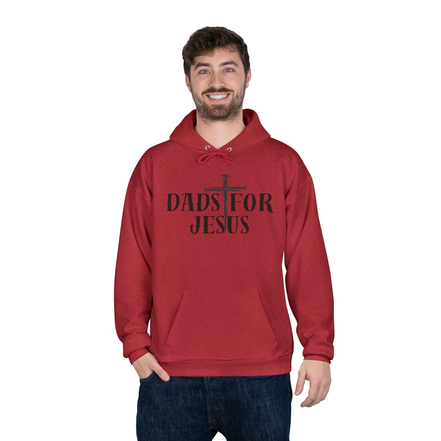 Dads for Jesus Eco-Friendly Hoodie, Christian Gift, Faith-Based Apparel, Unisex Sweatshirt, Casual Outfit, Gift for Dads
