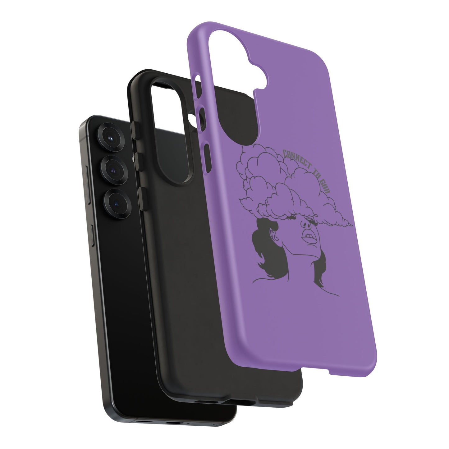 Purple Art Phone Case, Tough Cases for believers, Unique Phone Cover, Gifts for friends, Trendy Phone Accessories