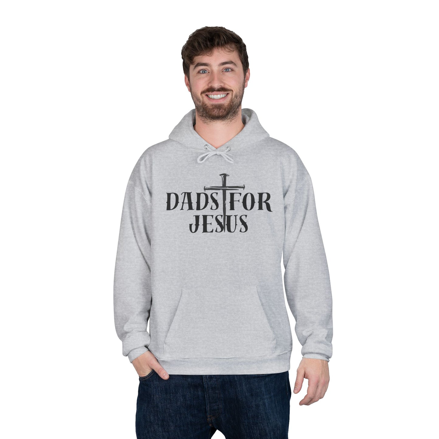 Dads for Jesus Eco-Friendly Hoodie, Christian Gift, Faith-Based Apparel, Unisex Sweatshirt, Casual Outfit, Gift for Dads