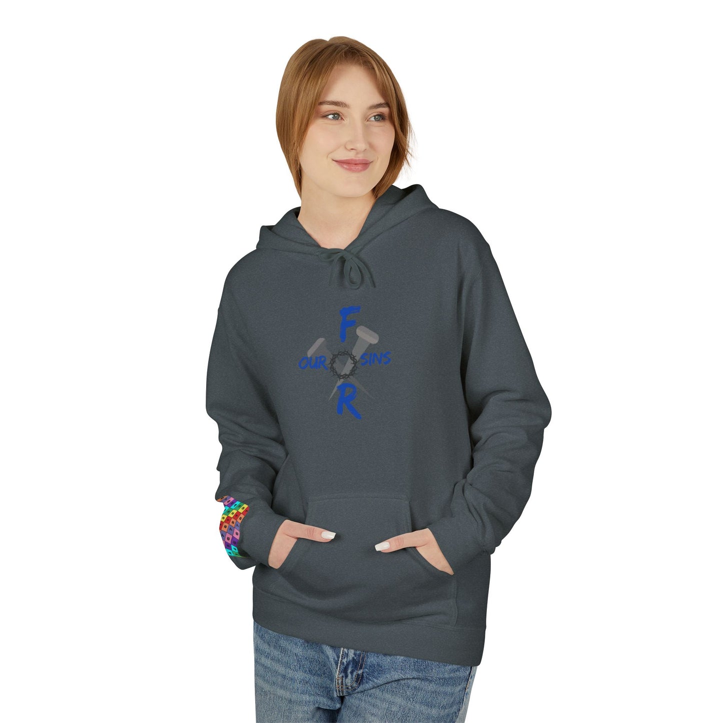Unisex logo Fleece Hoodie - Cozy Gift for Friends, Motivational Apparel, Casual Wear, Birthday Present, Everyday Comfort