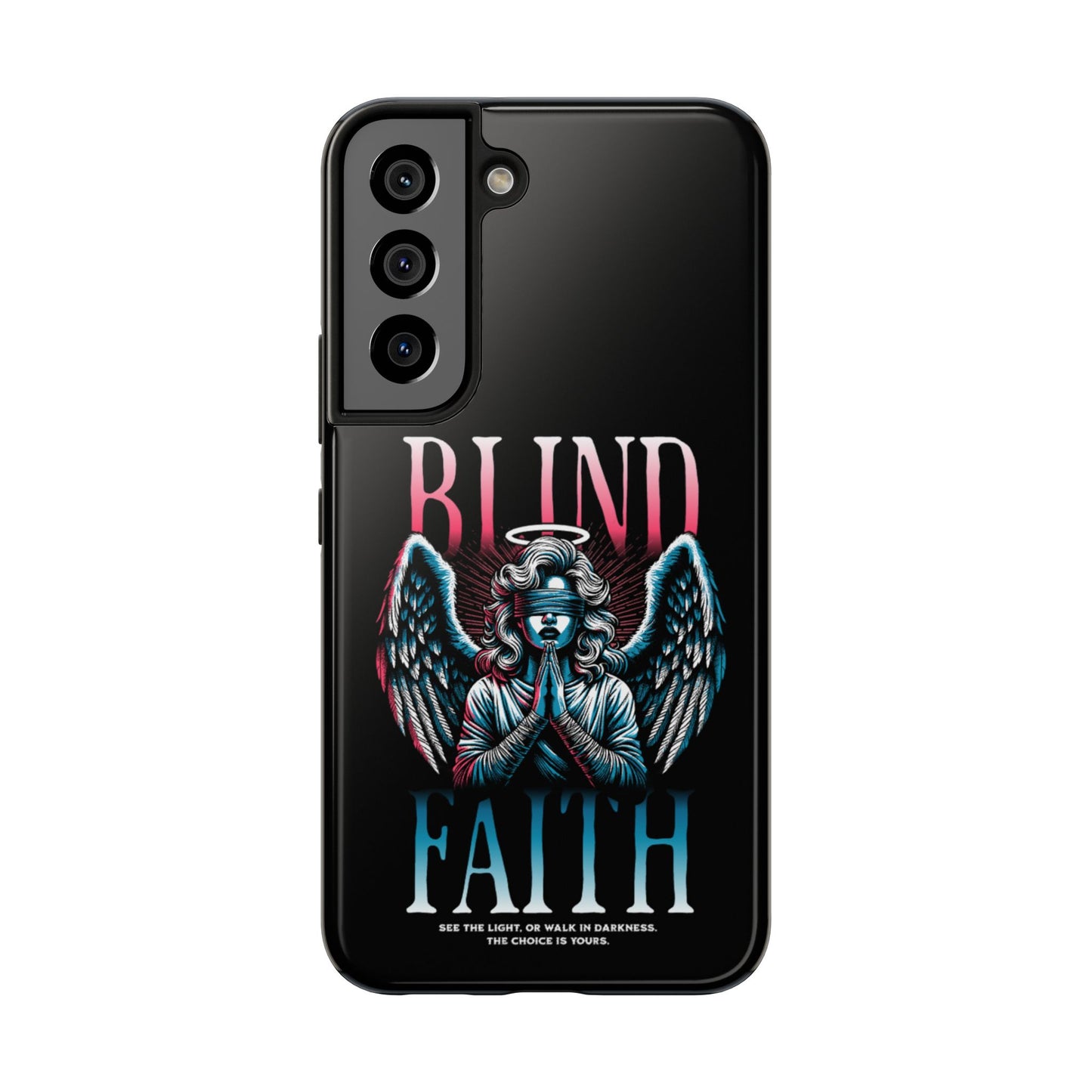 Angelic Blind Faith Phone Case | Tough Phone Cases, Angel Design, everyday Gifts, Faith-Based, Protection Case, trending smartphone cases