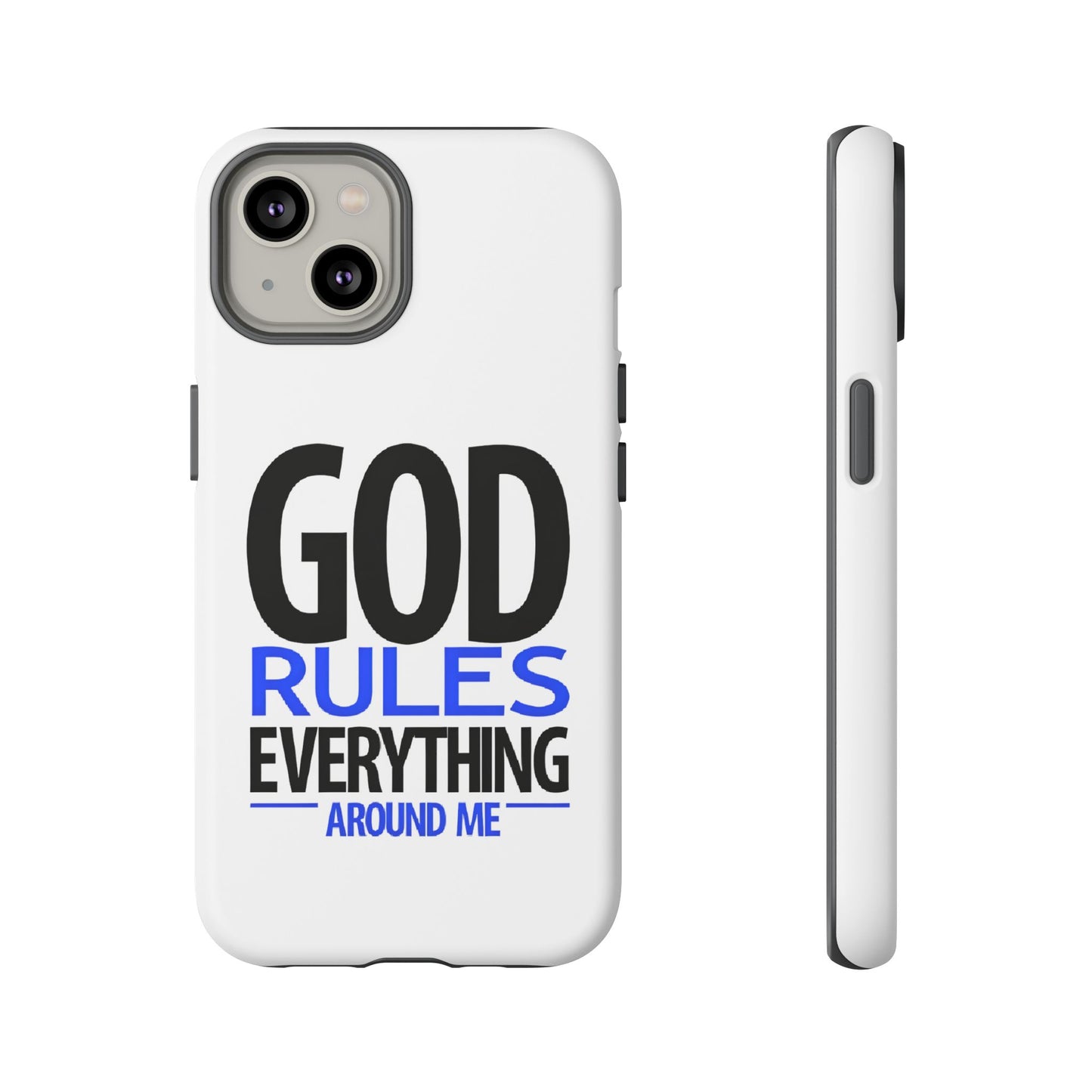 God Rules Tough Phone Case, trending phone cases, Religious Gift, spiritually themed Accessory, Inspirational Phone Case, Faith-Based phone Case