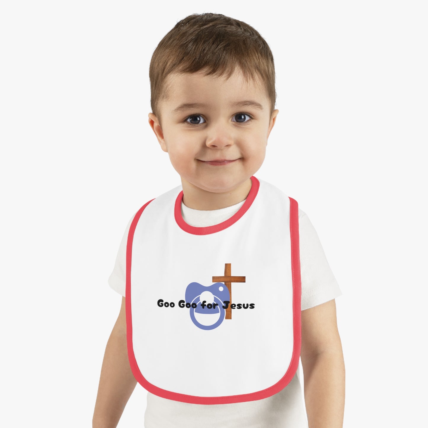 Cute faith inspired Baby Bib, Goo Goo for Jesus Baby Bib, Religious Baby Gift, Infant Eating Bib, Baby Shower Gift, Christian Parenting Essential