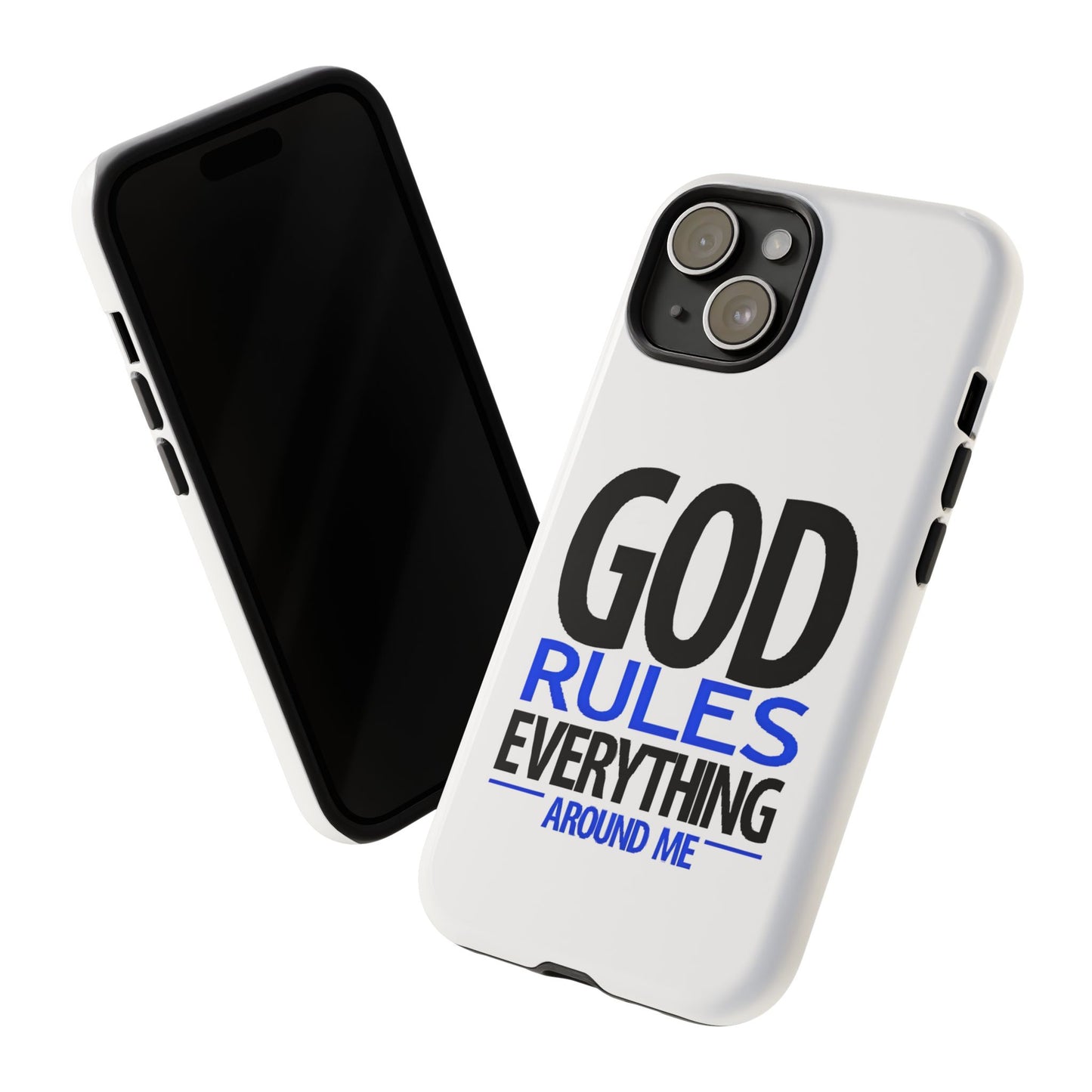 God Rules Tough Phone Case, trending phone cases, Religious Gift, spiritually themed Accessory, Inspirational Phone Case, Faith-Based phone Case
