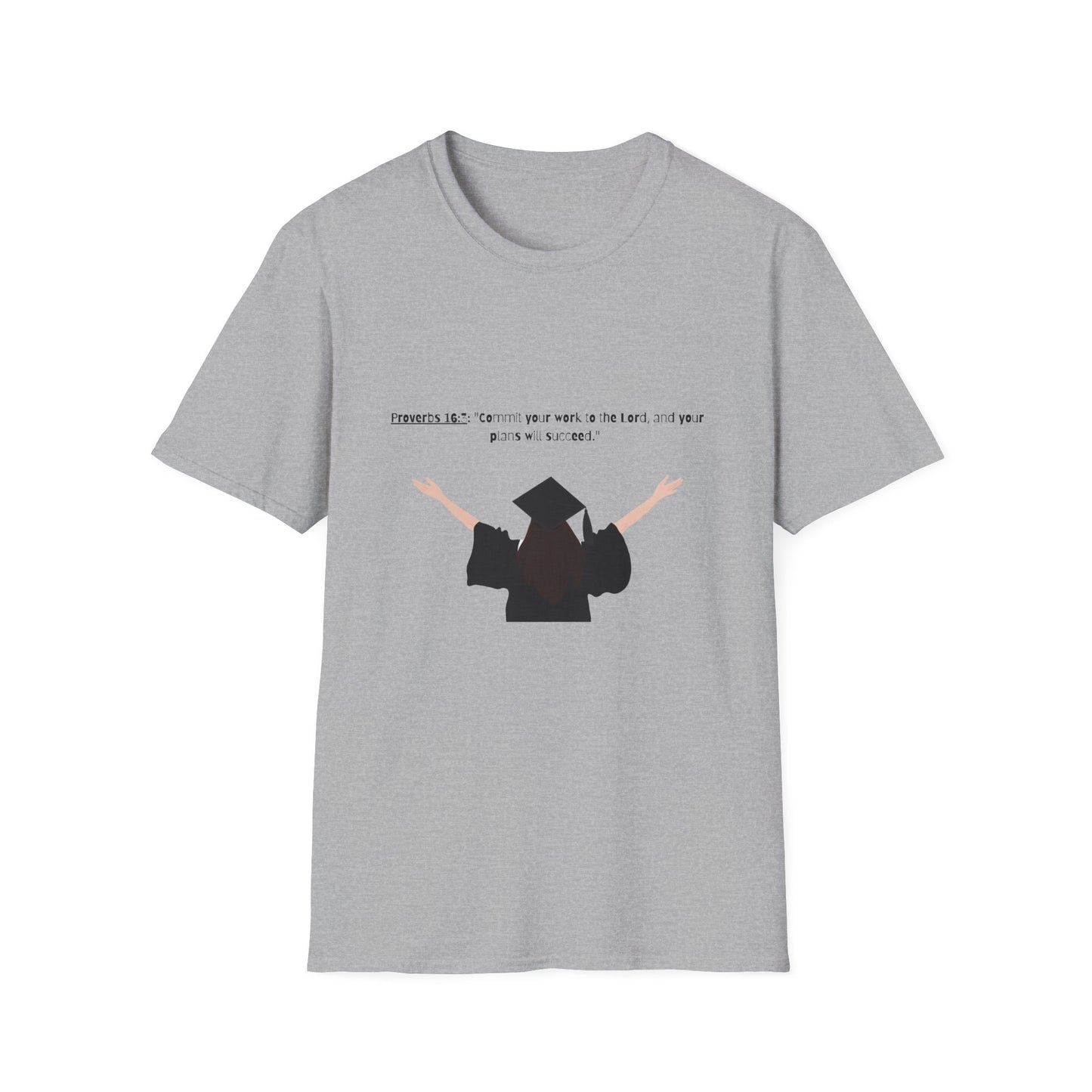 Bible verse Graduation Cap Unisex T-Shirt, faith inspired Achievement gifts Perfect for christian Graduates, Gift for Graduation Day