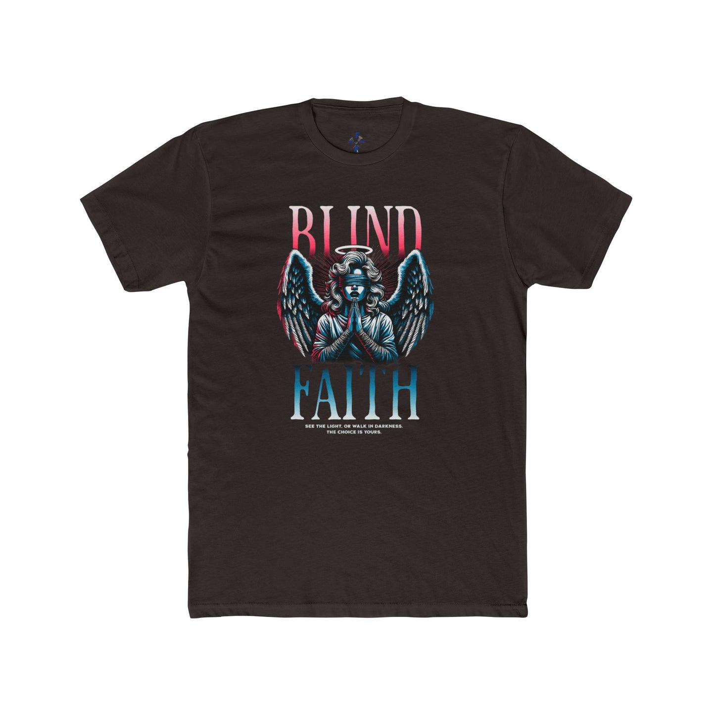 Blind Faith Unisex Cotton Crew Tee, trending Graphic T-Shirt, Faith based Casual Wear, Faith-Inspired Apparel, Unique Gift for believers