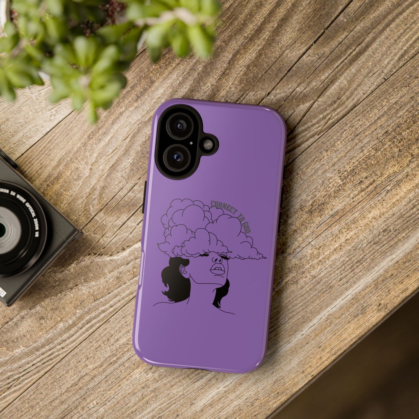 Purple Art Phone Case, Tough Cases for believers, Unique Phone Cover, Gifts for friends, Trendy Phone Accessories