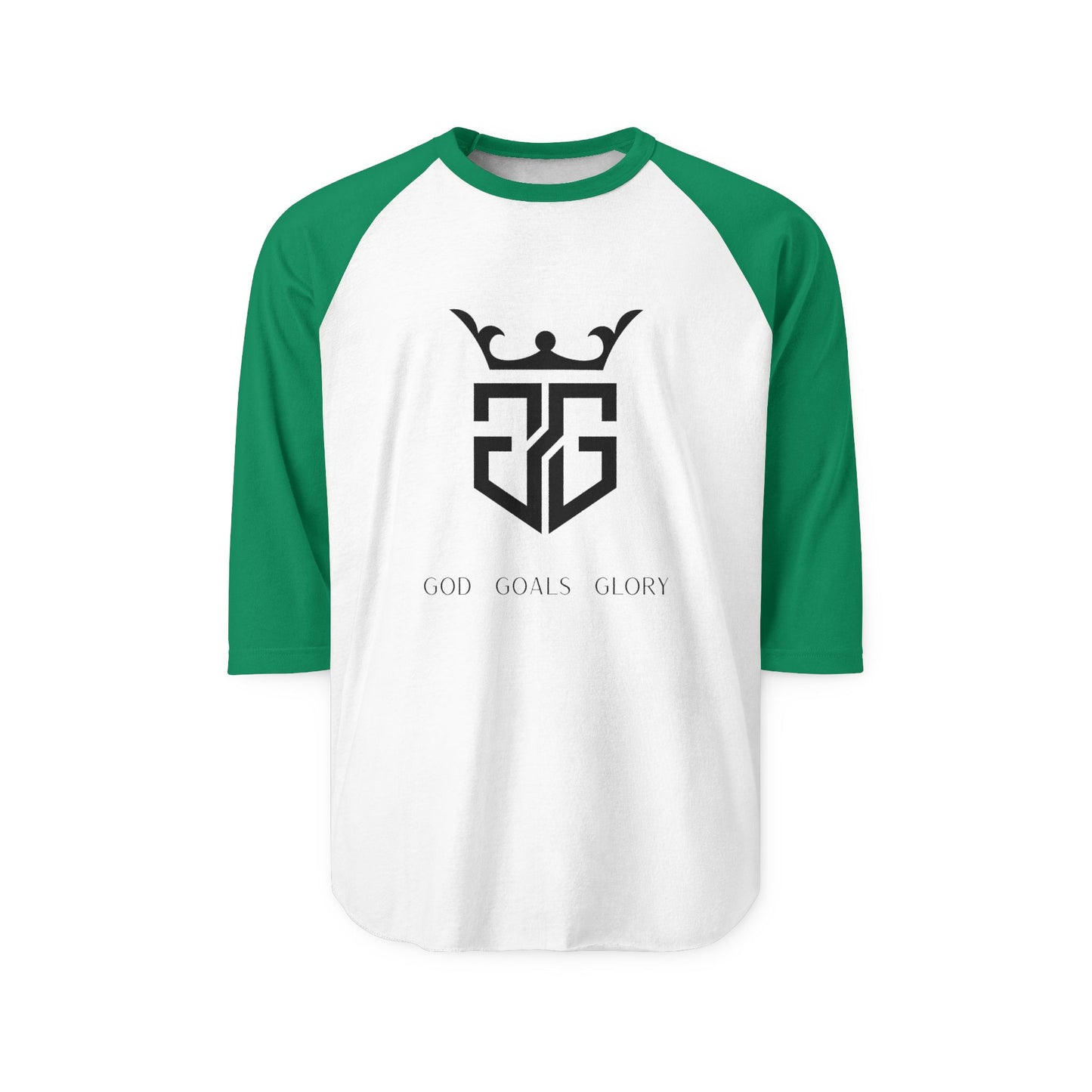Faith-Inspired Unisex Raglan Shirt, Positive Vibe Tee, God Goals Glory Top, faith inspired Casual Wear, Gift for Believers