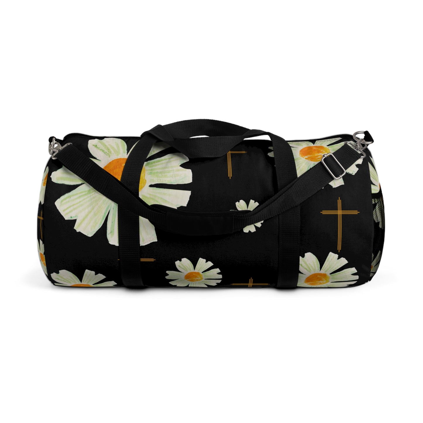 Chic Floral faith inspired cross design Duffel Bag for Travel, Gym, Weekend Getaways, trending faith based duffel bag for Women, Stylish Overnight Bag, Gift for Her