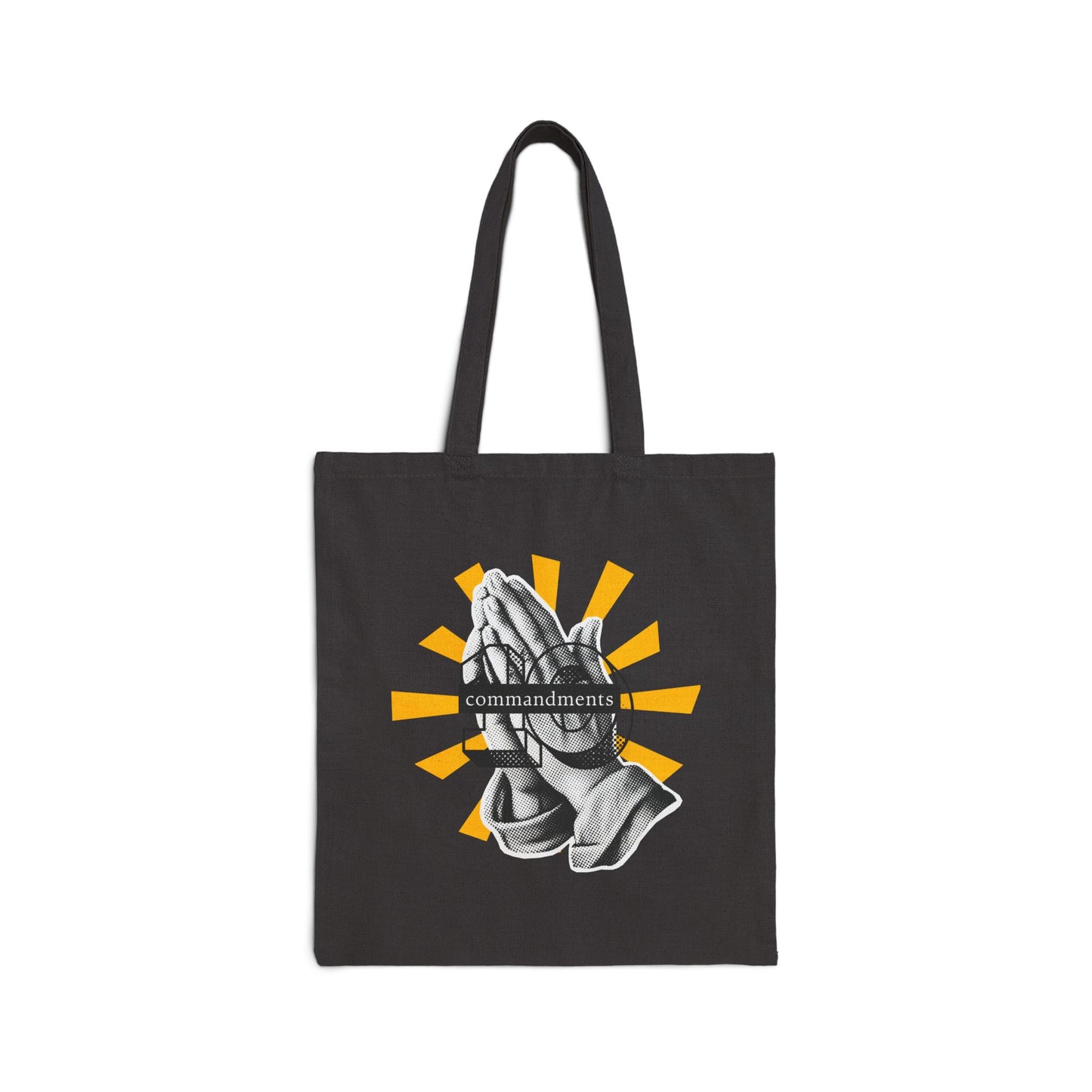 Praying Hands Canvas Tote Bag, Faith-Based Tote, Religious Gift, Spiritual Bag, Eco-Friendly Shopping Tote, Inspirational Gift