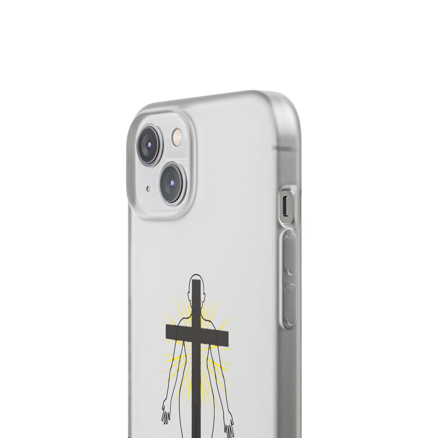 Spiritual healing Flexi Case, Motivational Phone Cover, Inspirational Gift idea, Cross Design Cell Phone Case, Unique Tech Accessory