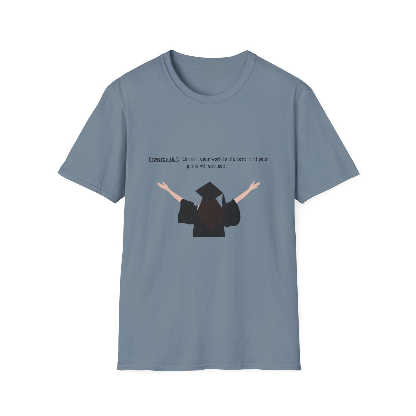 Bible verse Graduation Cap Unisex T-Shirt, faith inspired Achievement gifts Perfect for christian Graduates, Gift for Graduation Day